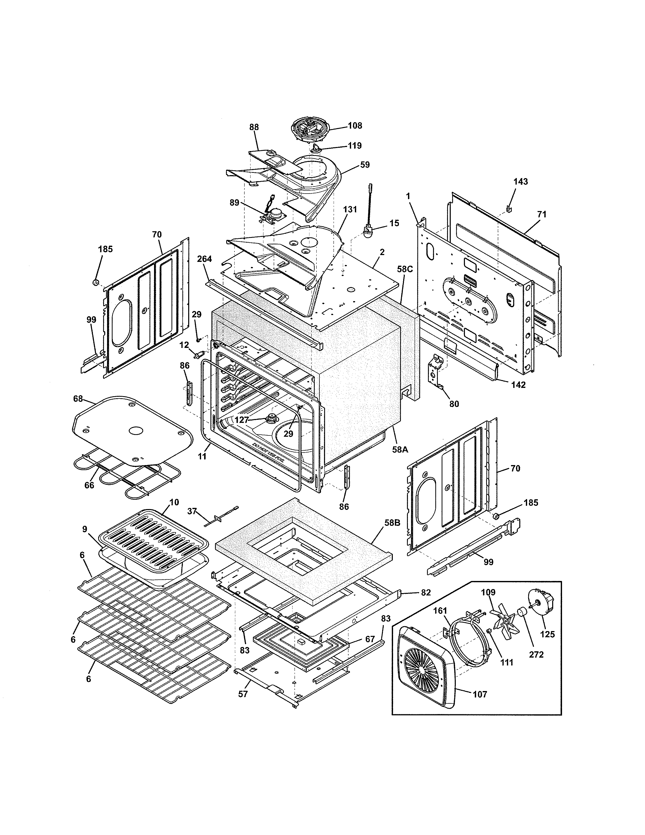 Kenmore 79049539312 upper oven diagram