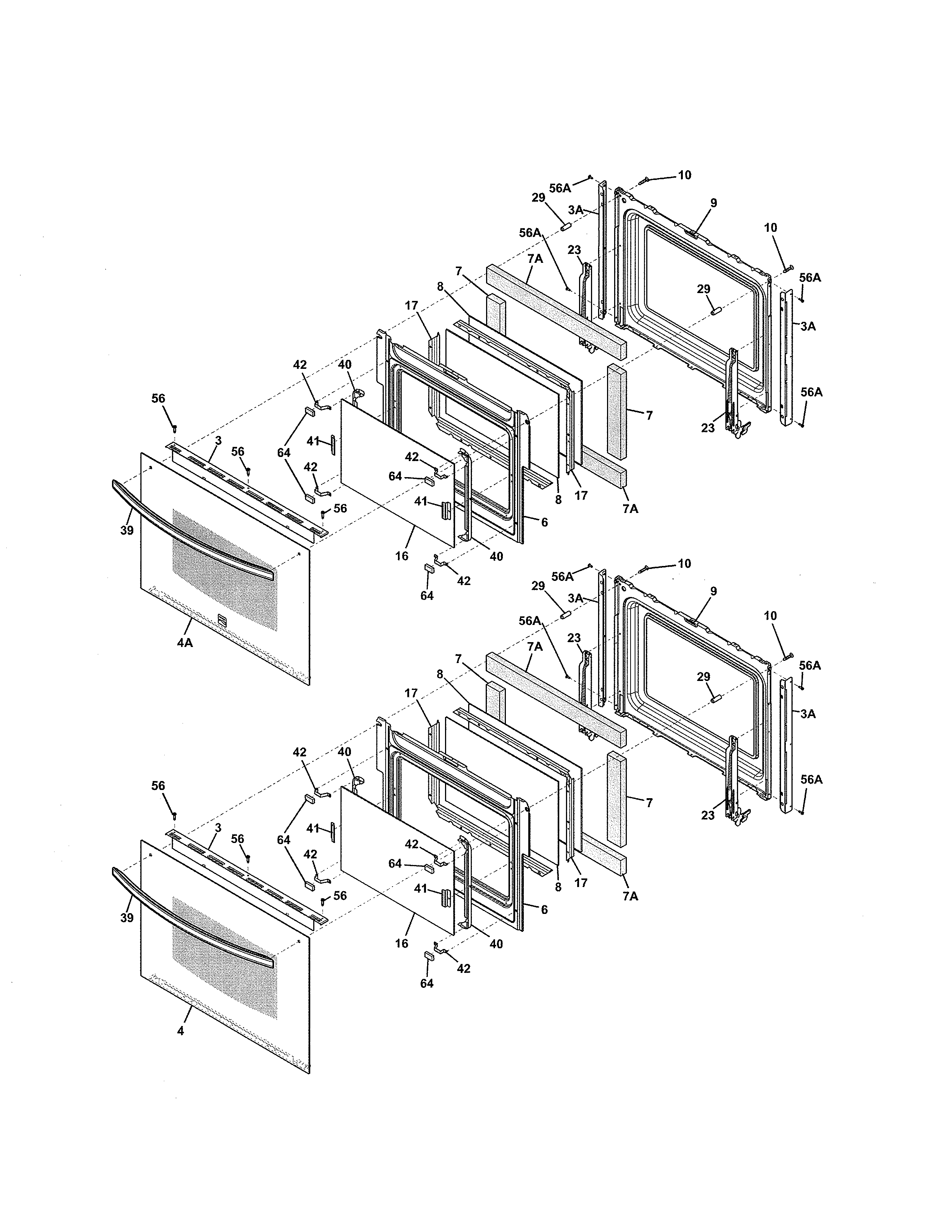 Kenmore 79049539312 door diagram