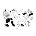 Craftsman 917371812 engine/housing/handle/grassbag diagram