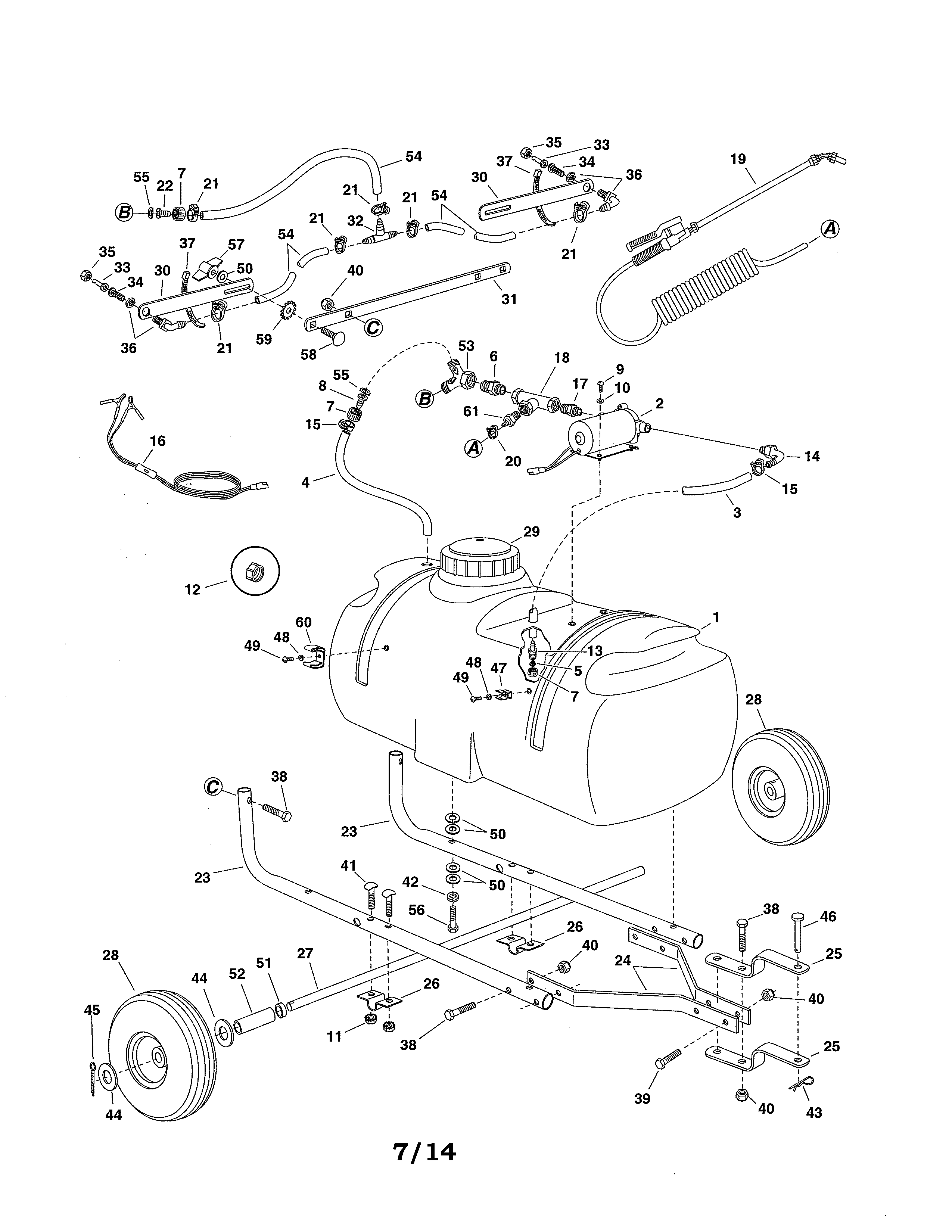 Agri-Fab 45-02934 25 gallon sprayer diagram