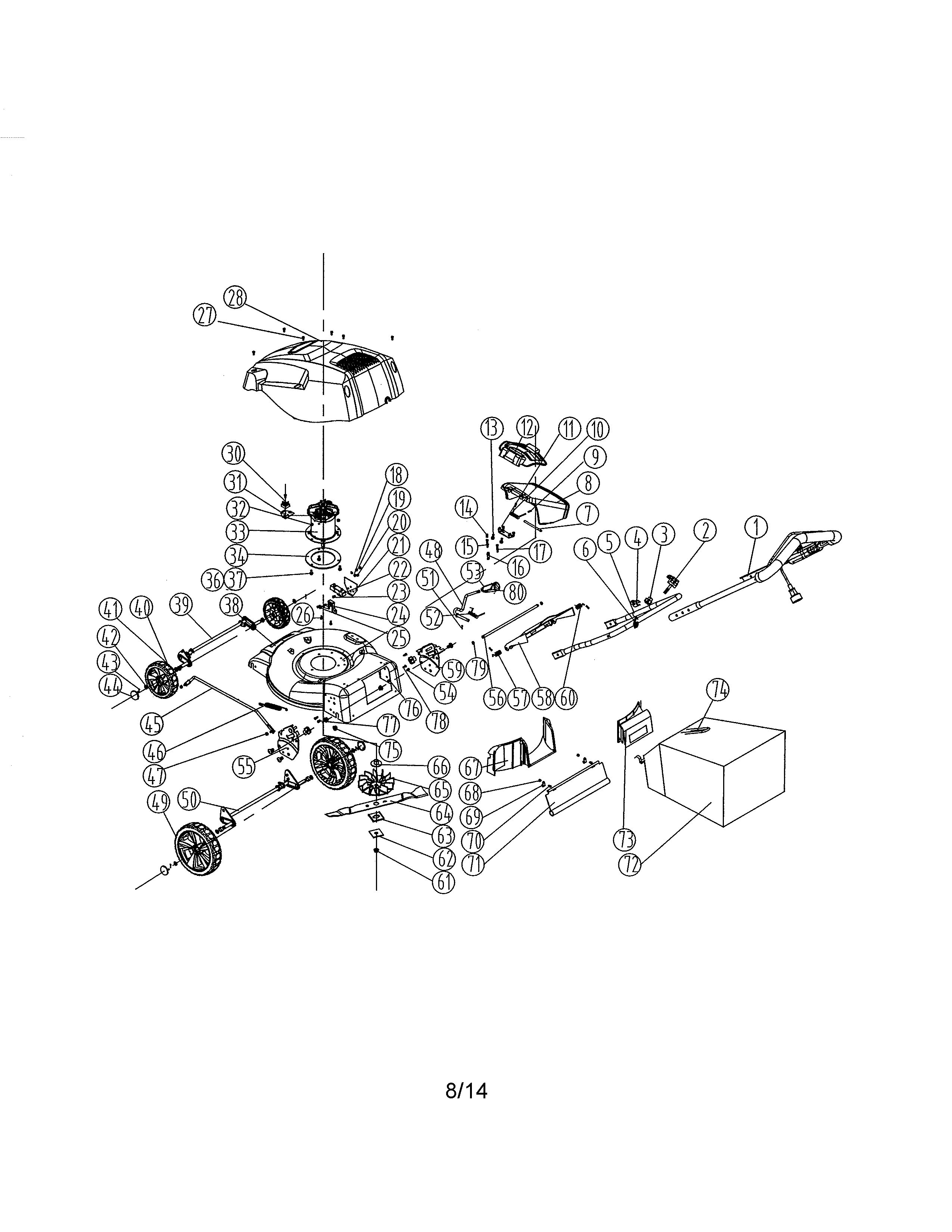 Craftsman 13837097 lawn mower diagram