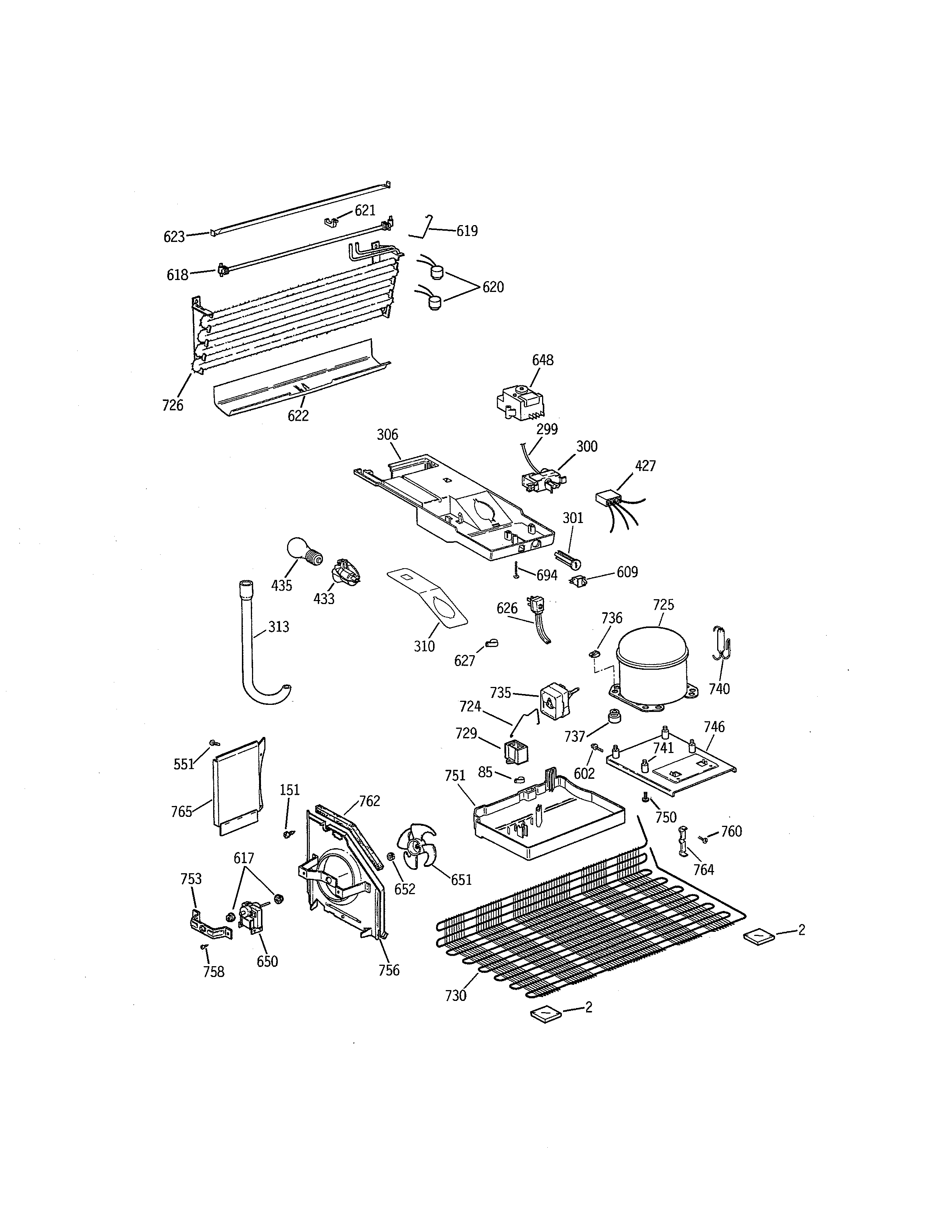 GE GTH18GBDCRCC unit diagram