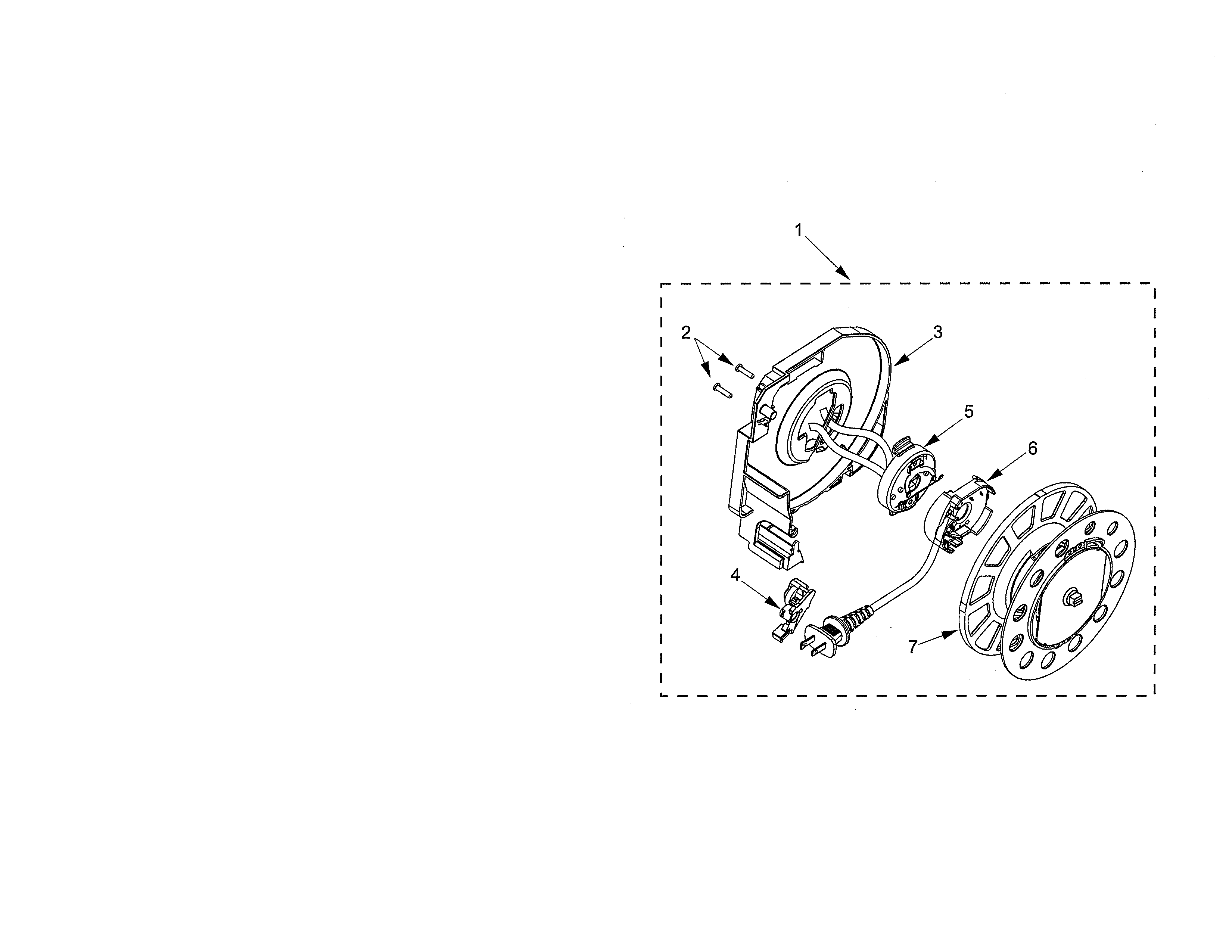 Kenmore 11621614015 cord reel diagram