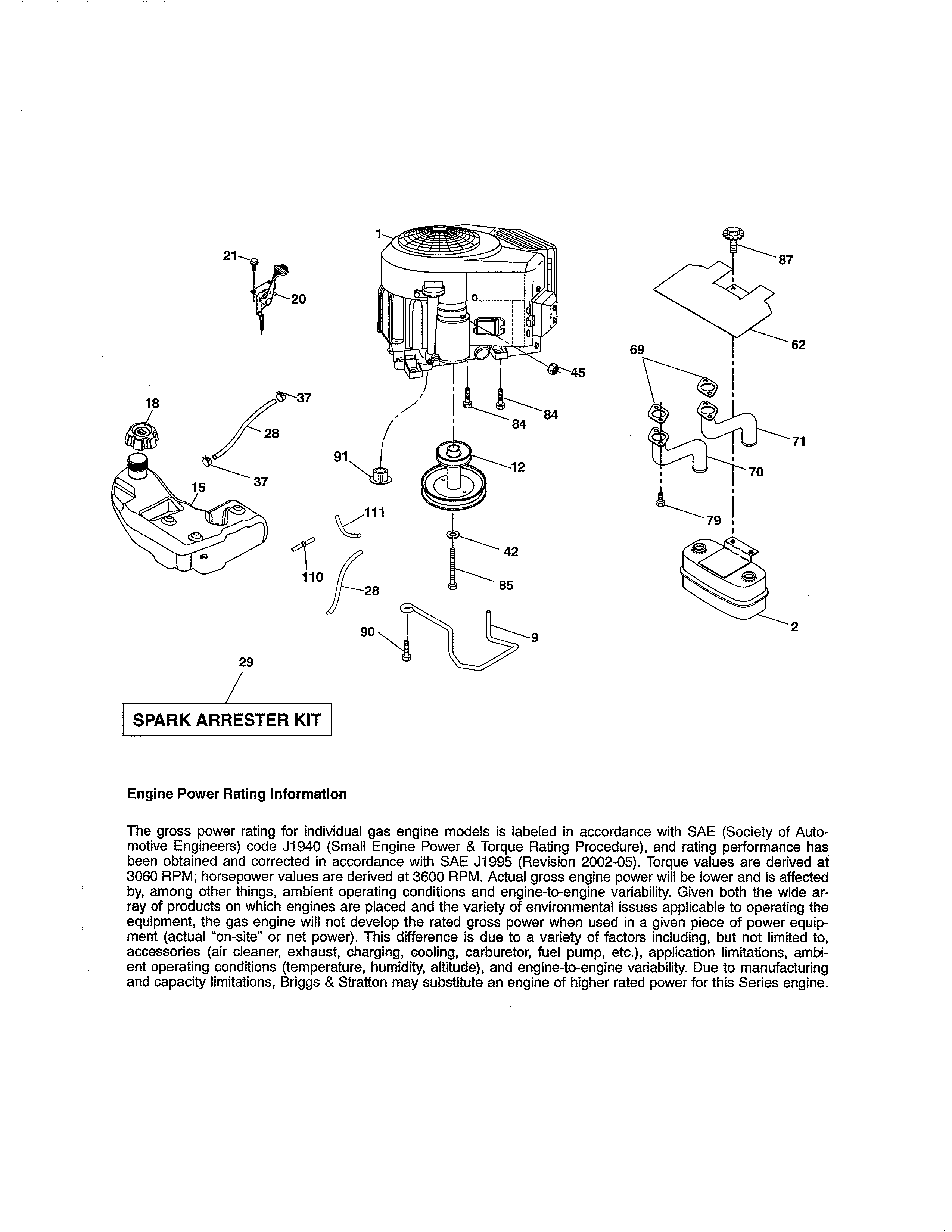 Craftsman 917288663 engine diagram
