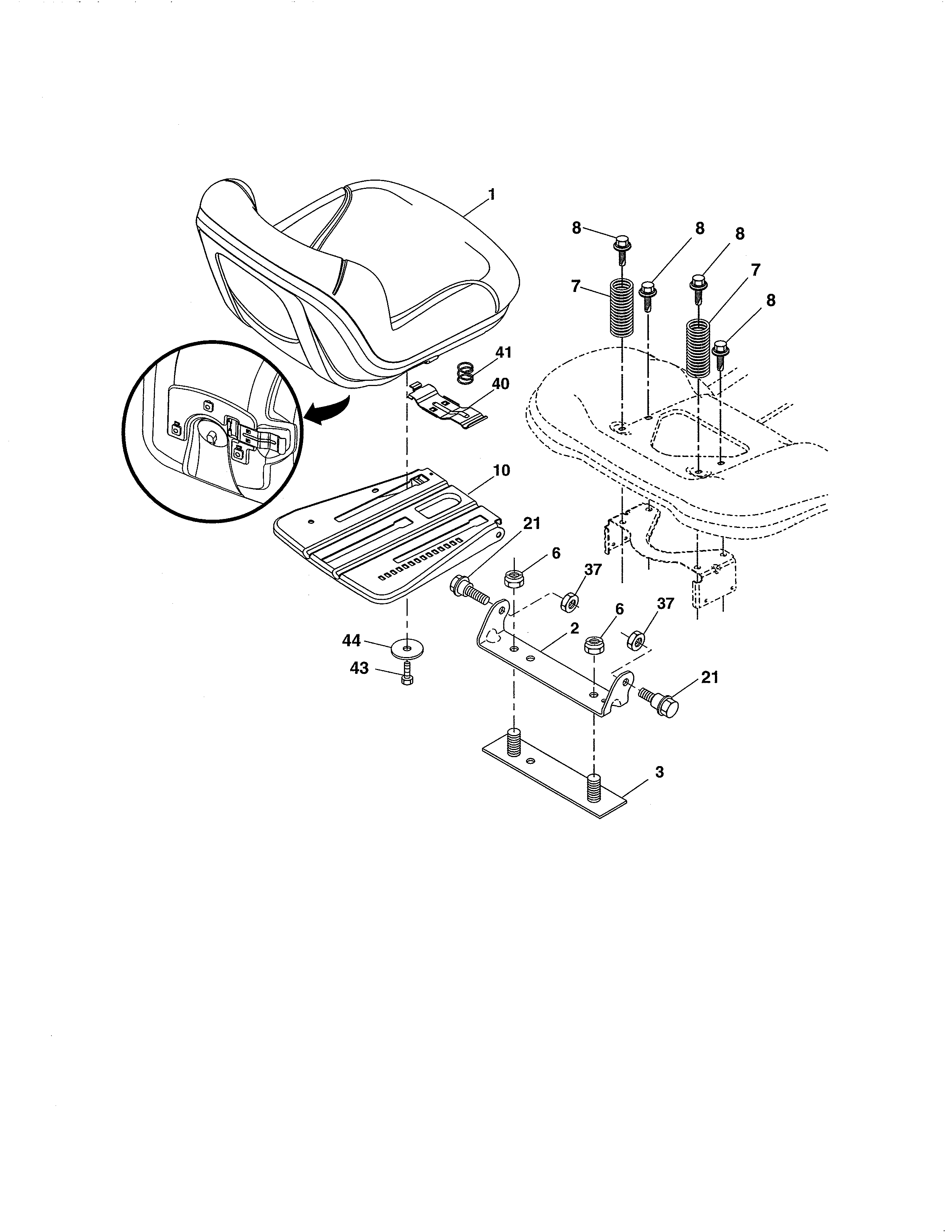 Craftsman 917288663 seat diagram