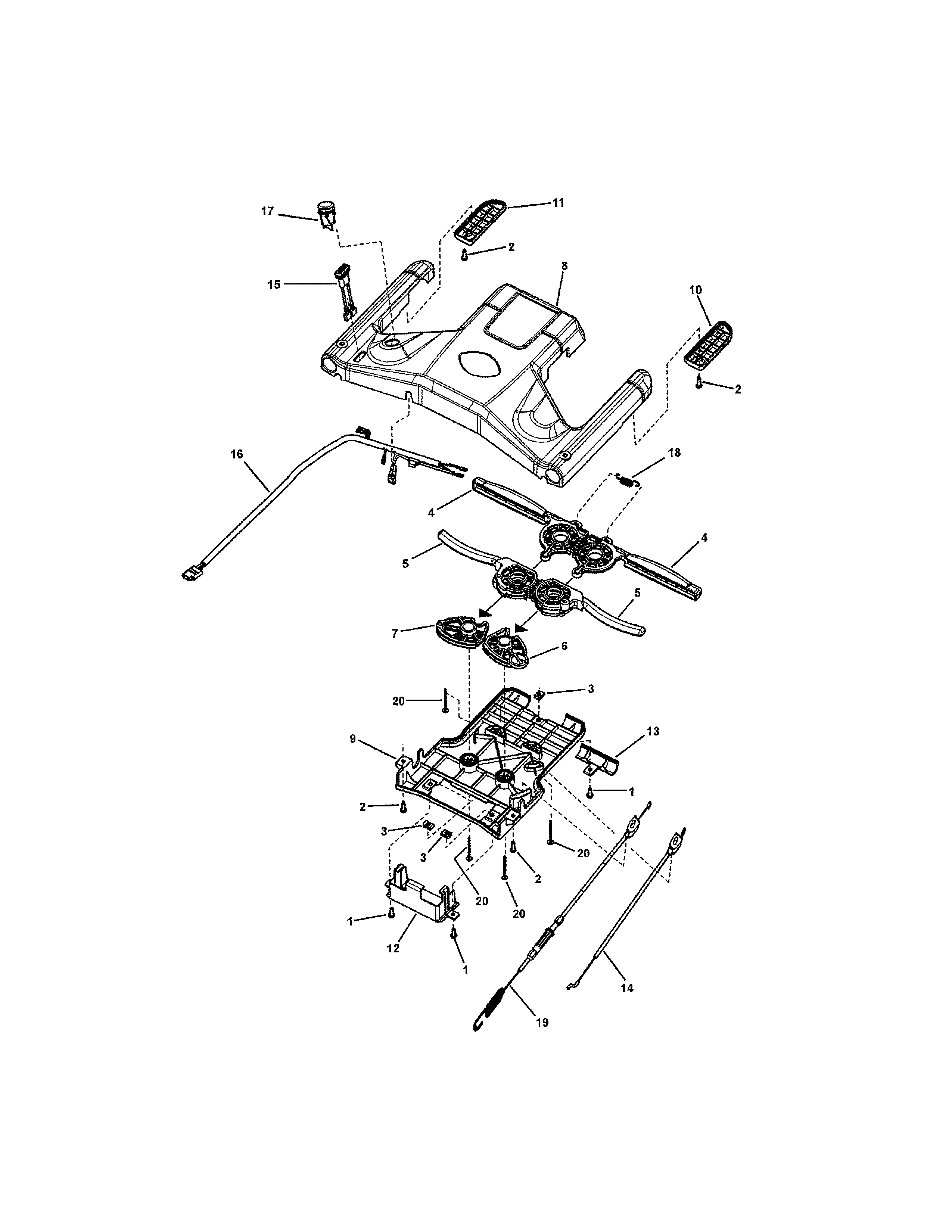 Snapper 7800722 (ENXT22875E) drive control (my 2010/euro) diagram