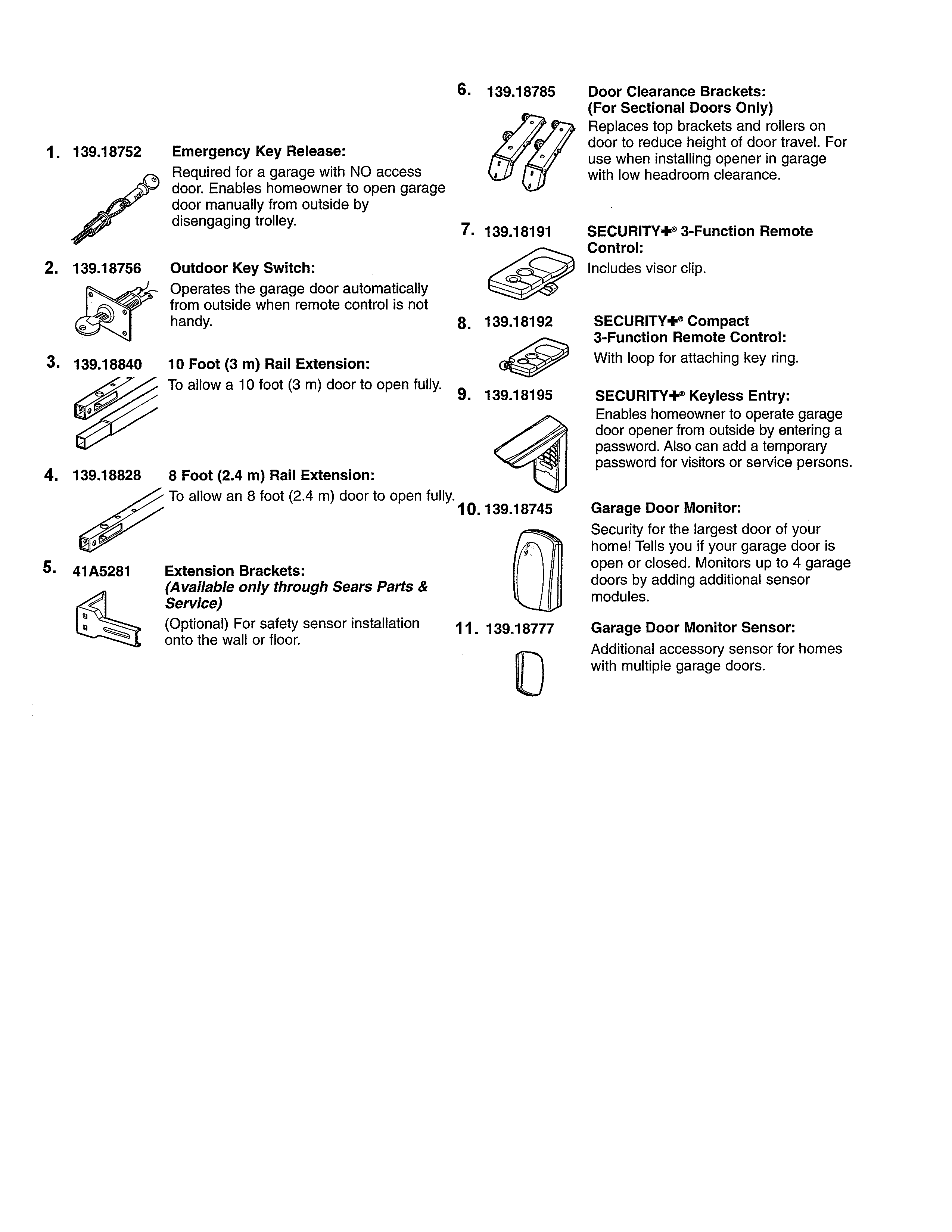 Craftsman 13918451D accessories diagram