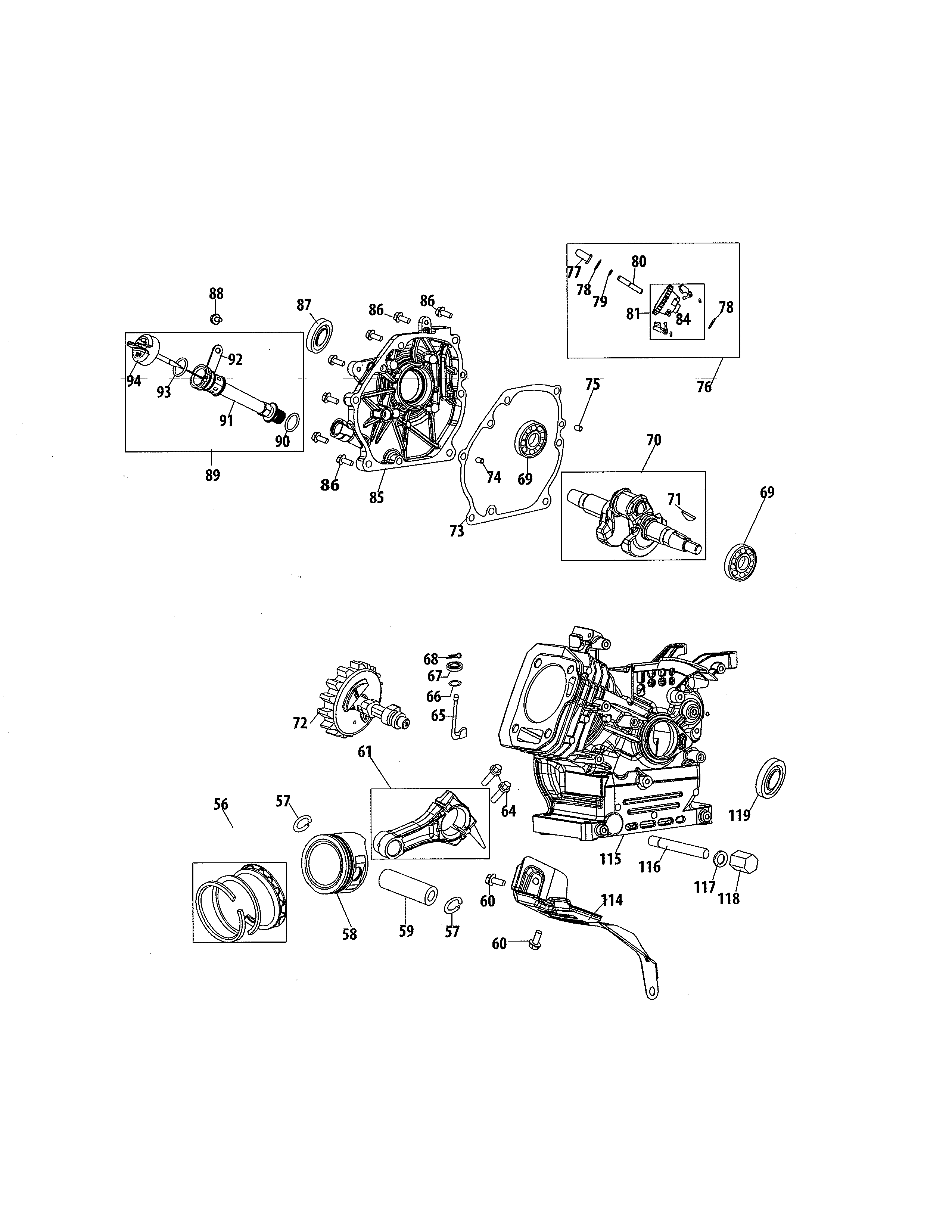 Craftsman 247887890 crankcase/crankshaft diagram