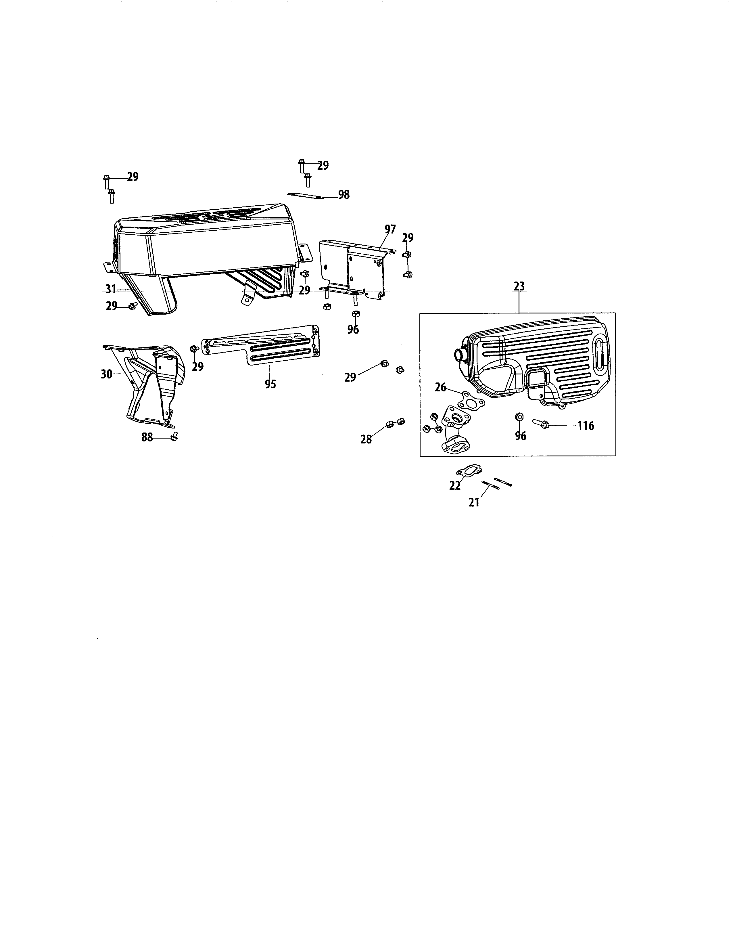 Craftsman 247887890 muffler diagram