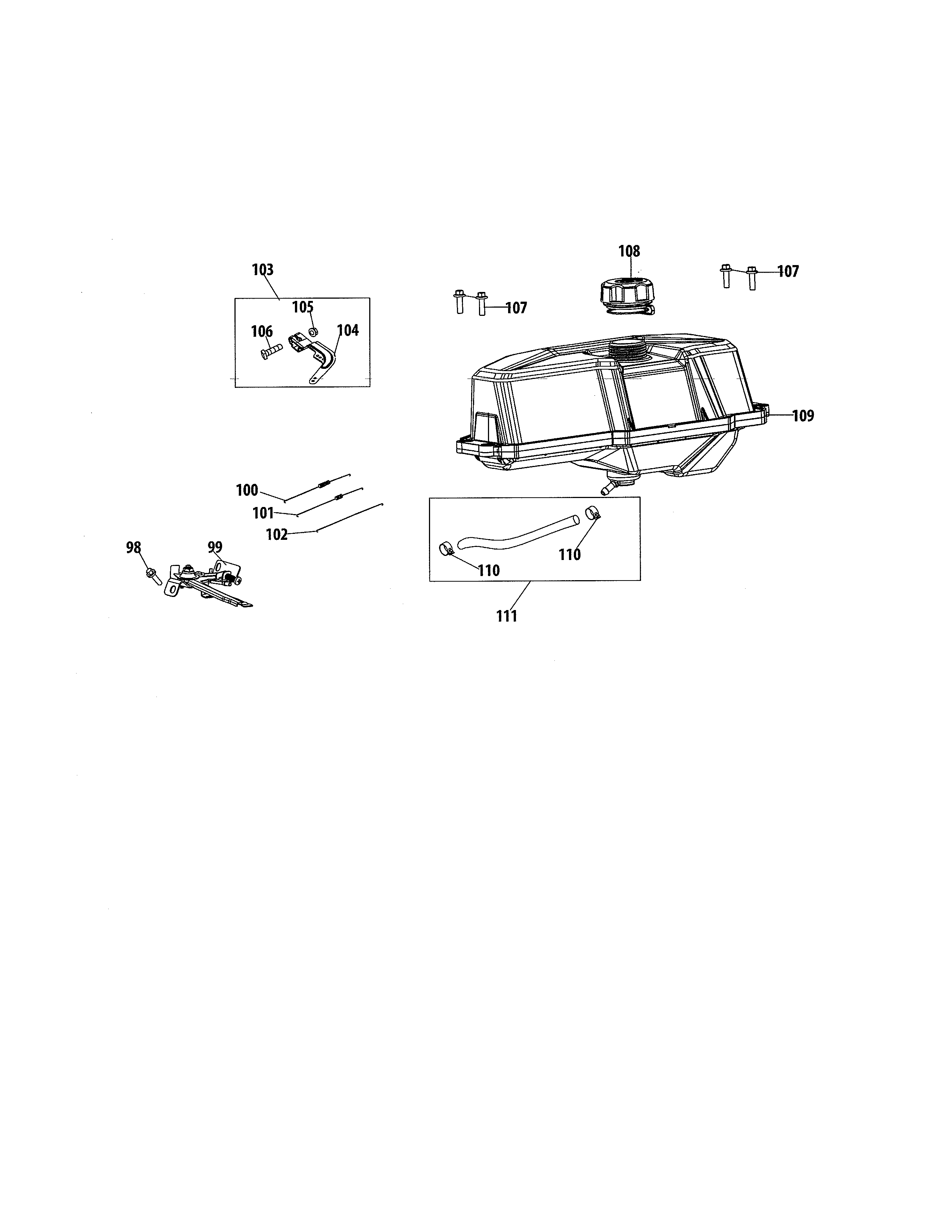 Craftsman 247887890 fuel tank diagram