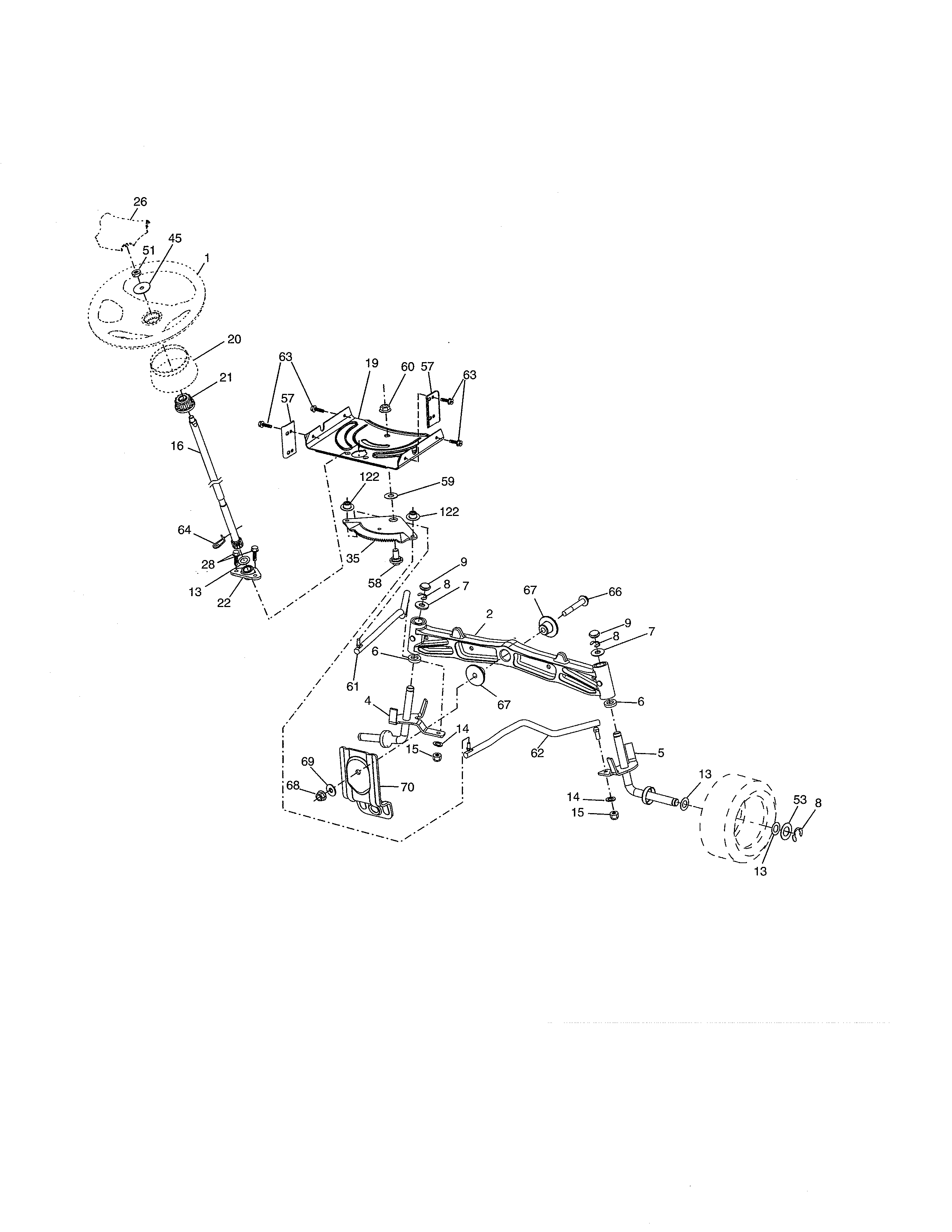 Craftsman 917255621 steering diagram
