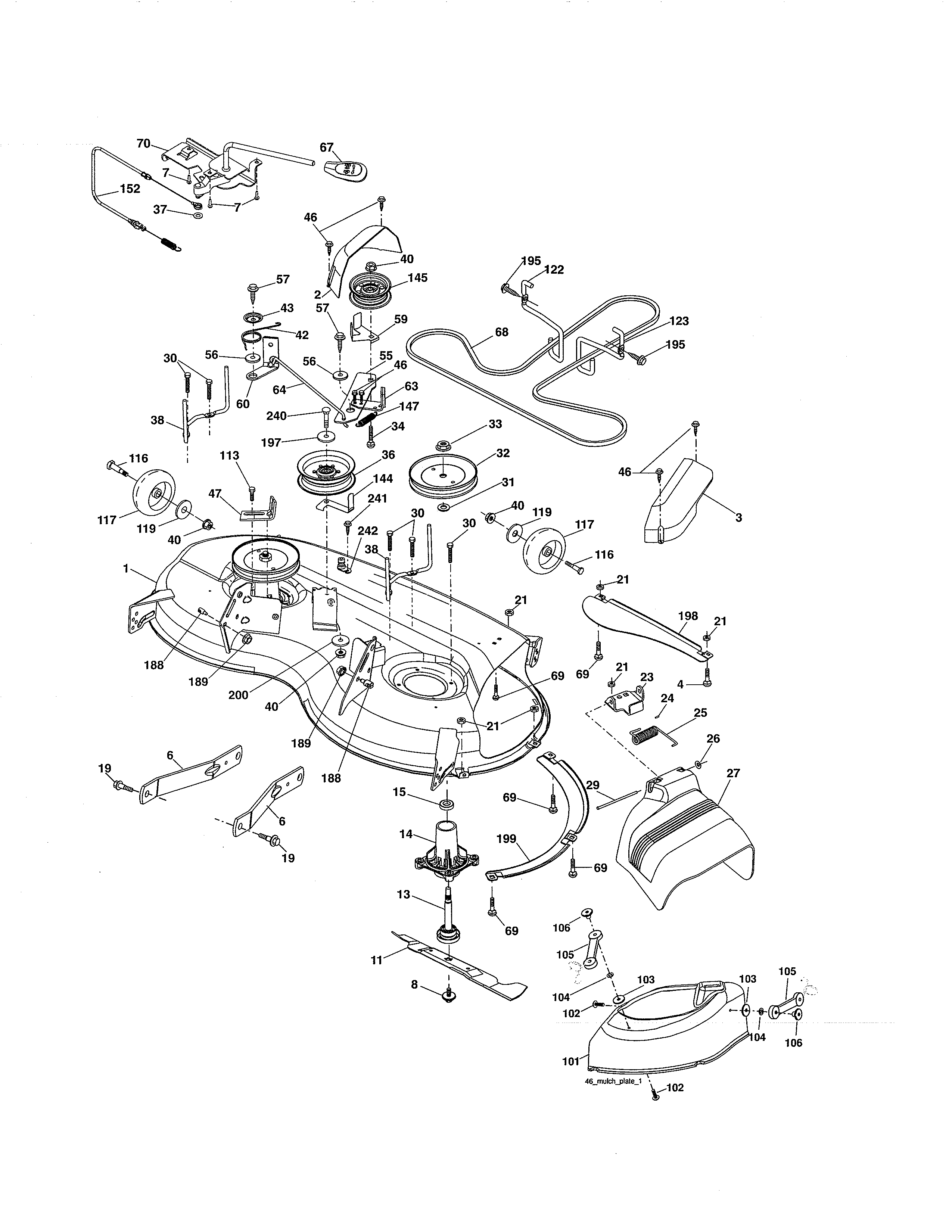 Craftsman 917255621 mower deck diagram