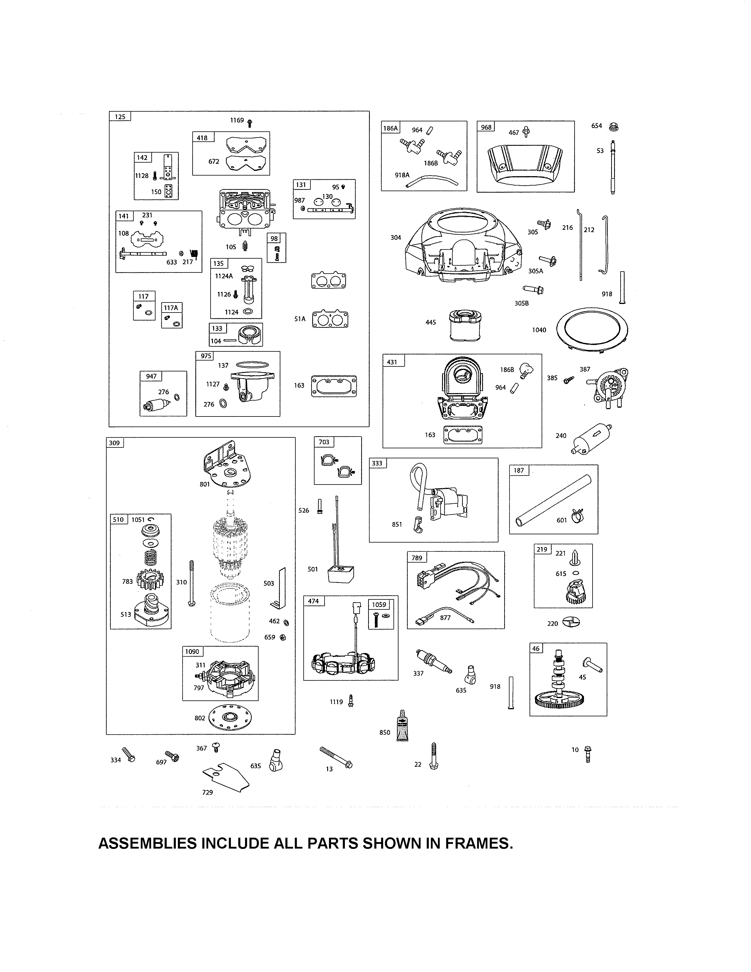 Craftsman 917988270 carburetor/motor-starter diagram