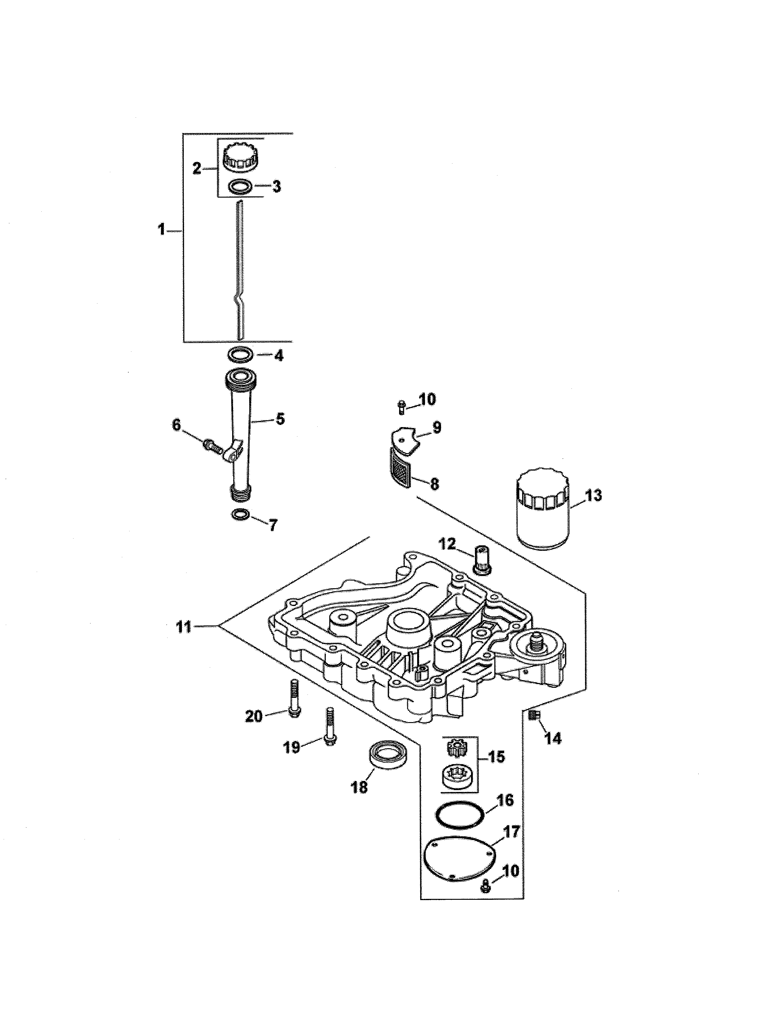 Craftsman 917273180 oil pan/lubrication diagram