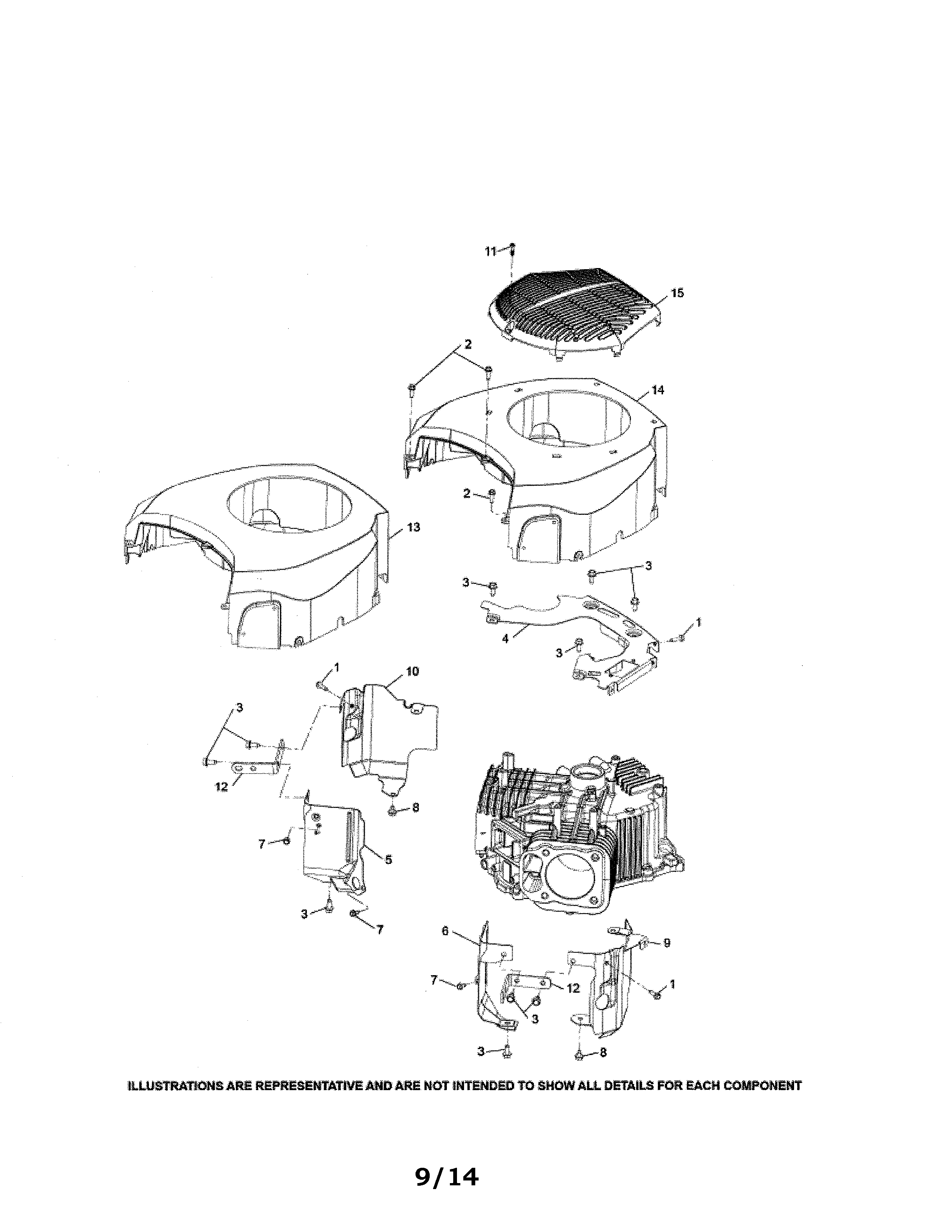 Craftsman 917258873 blower housing diagram