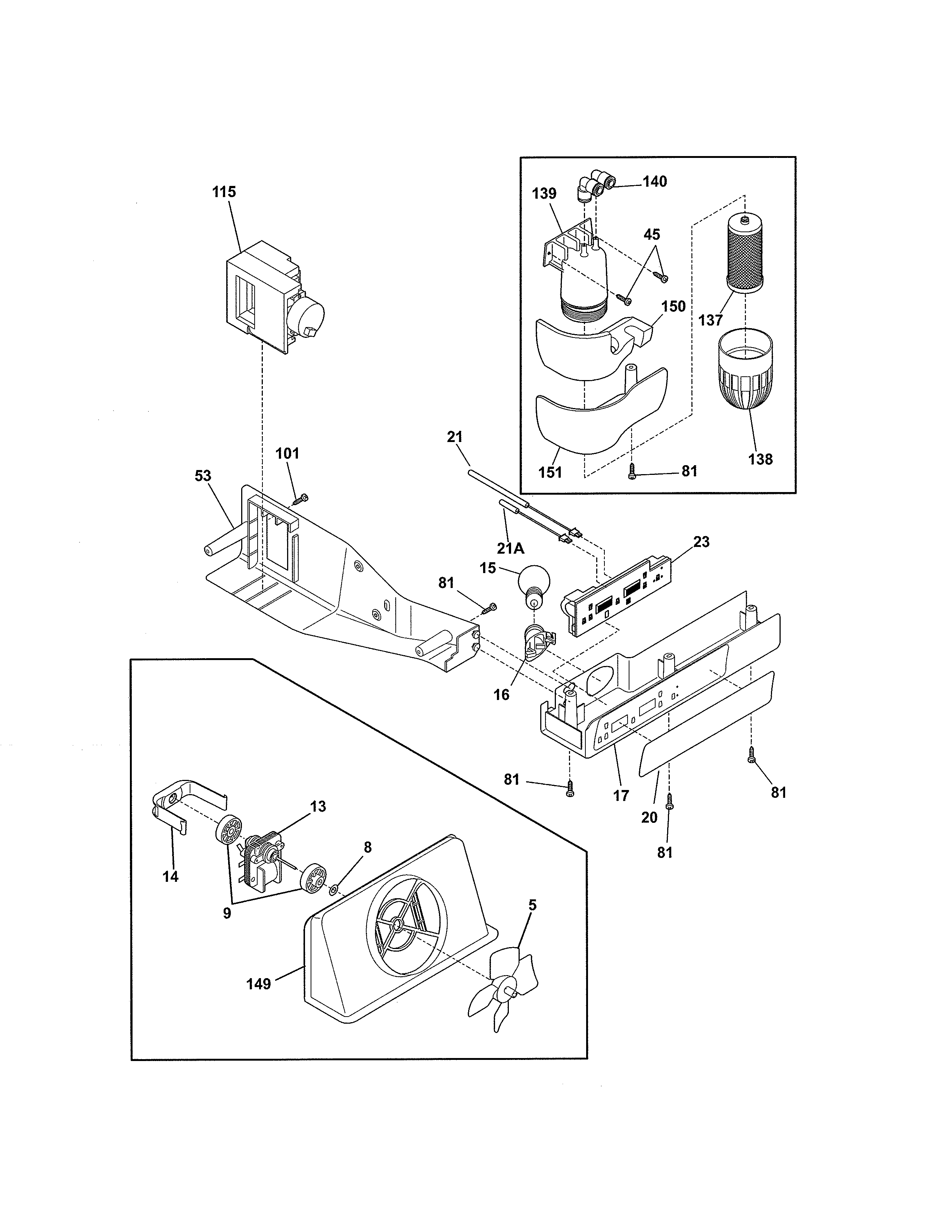 Frigidaire FRS3HR5HMB5 controls diagram