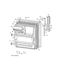 GE TBX18SIXJLWW fresh food door diagram