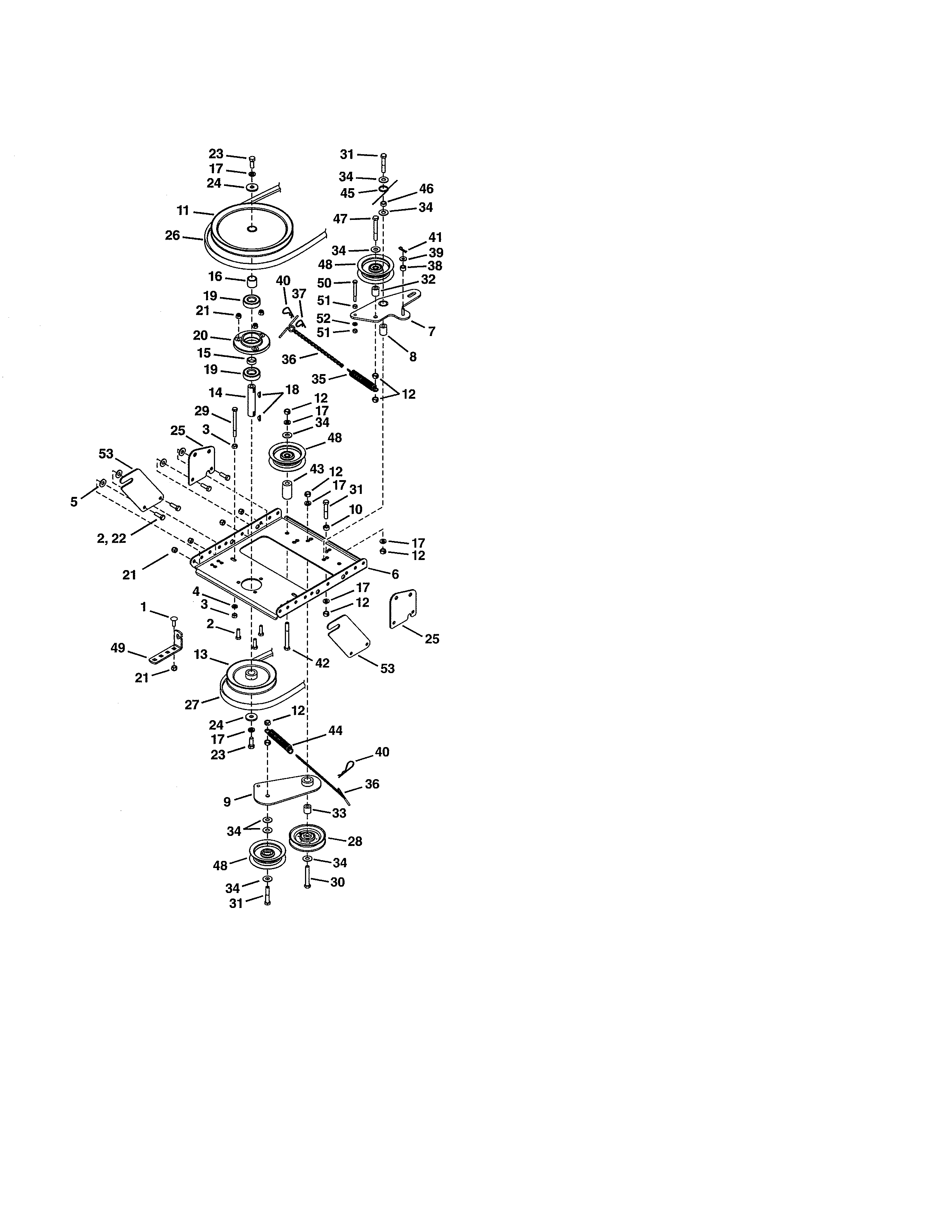 Agri-Fab 45-04911 pulleys/belts diagram