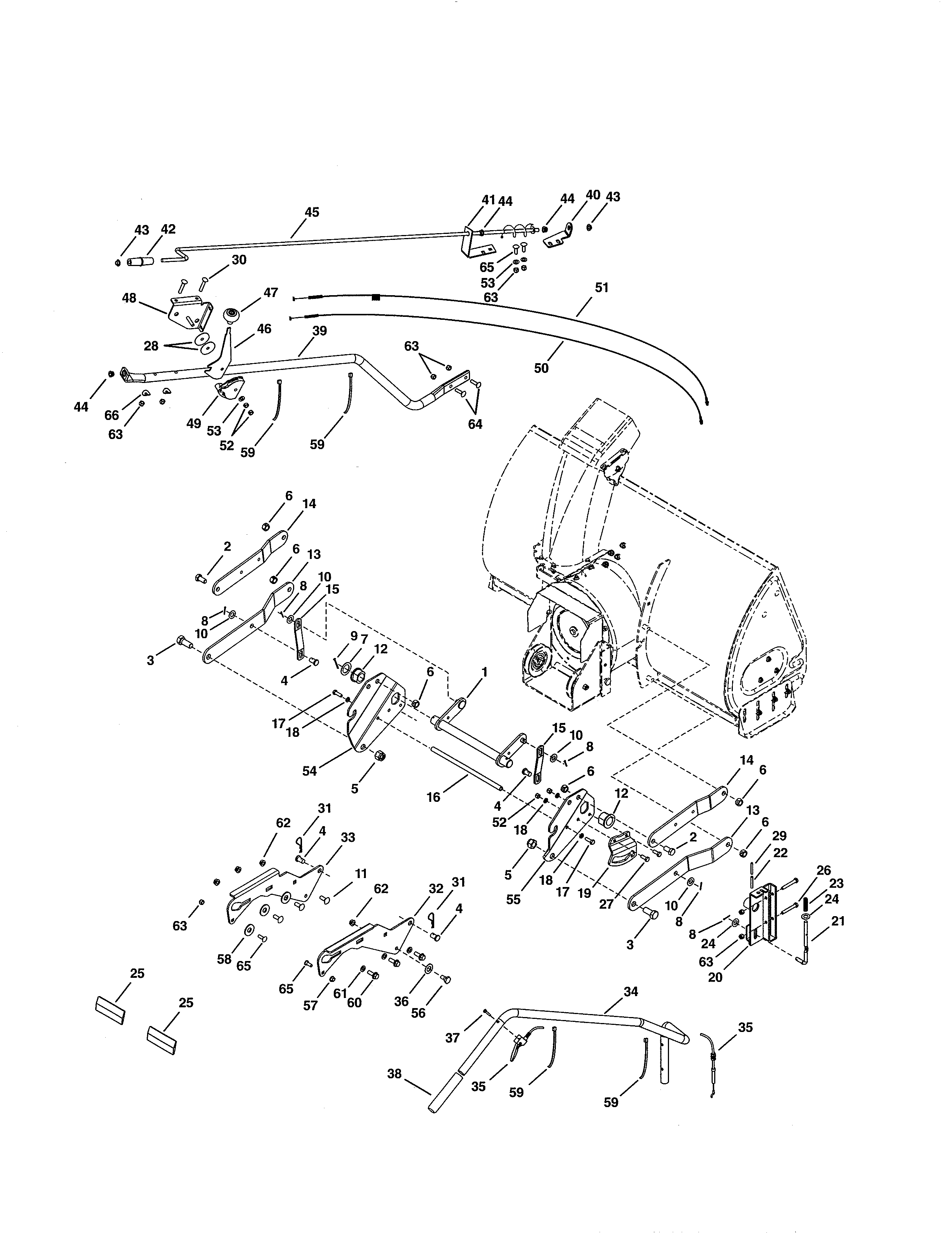 Craftsman 486248373 crank rod tube/lift handle diagram