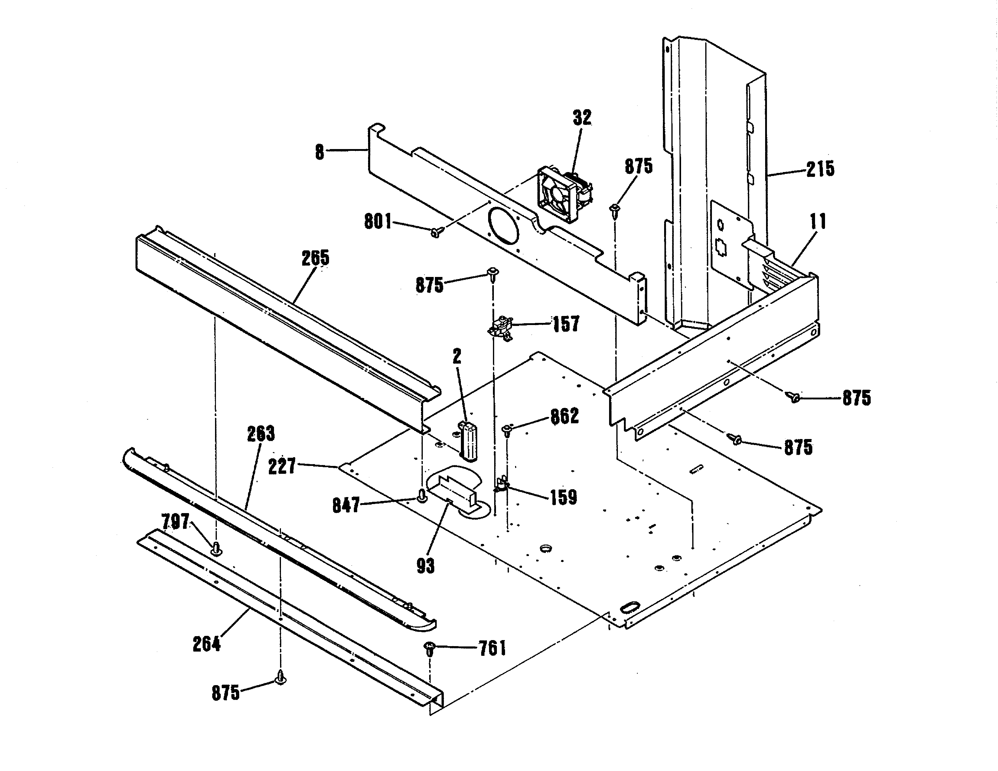 GE JTP55WV1WW fan support diagram