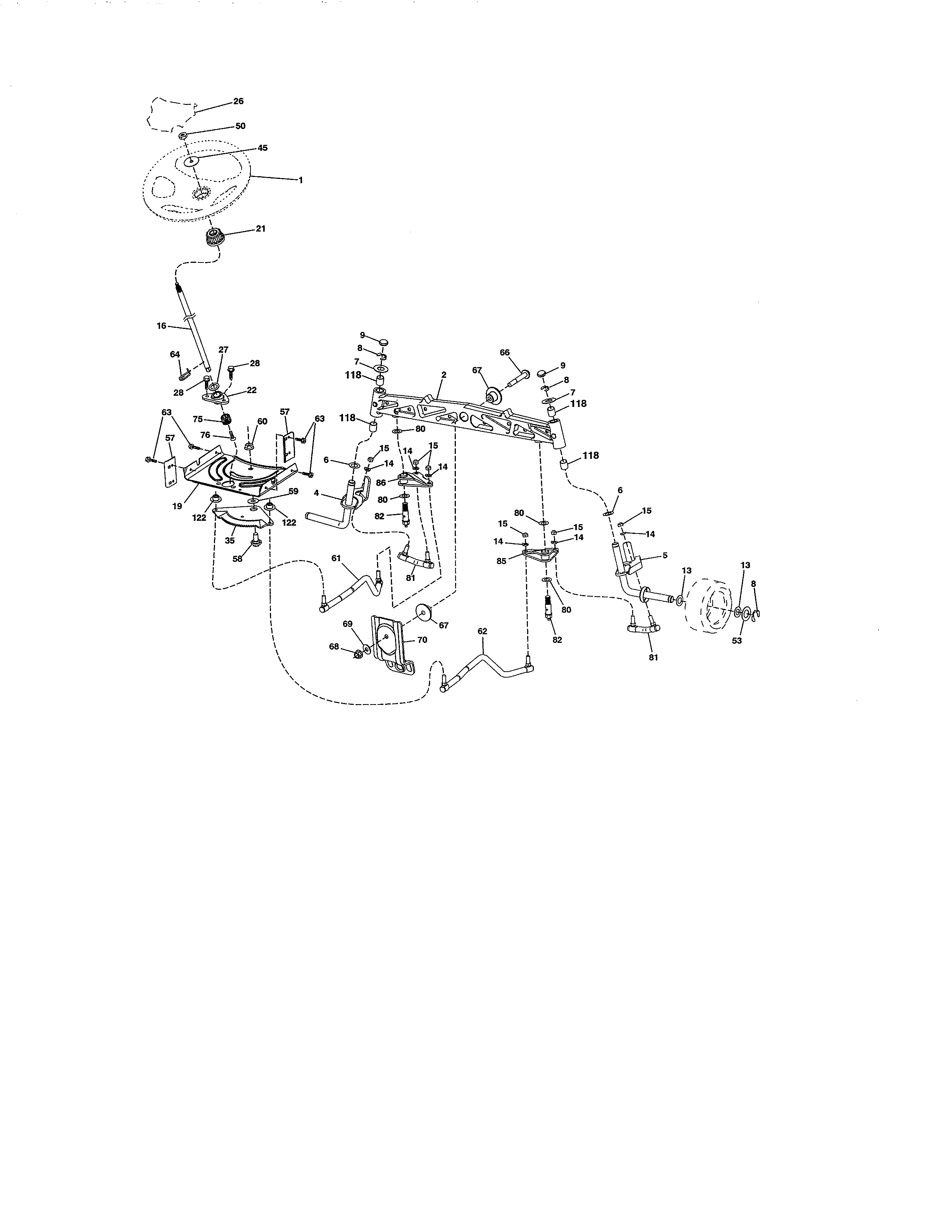 Craftsman 917203830 steering diagram