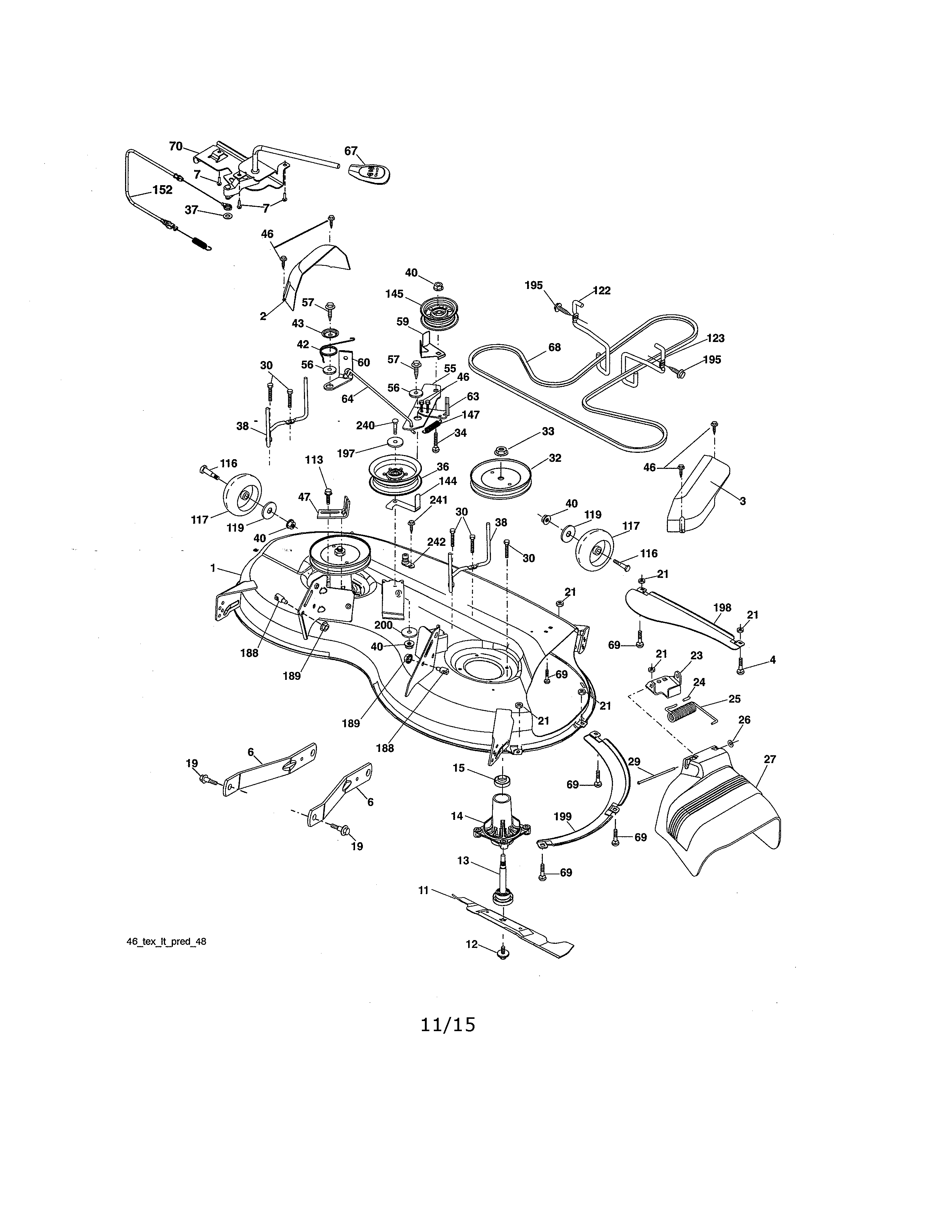 Craftsman 917203830 mower deck diagram