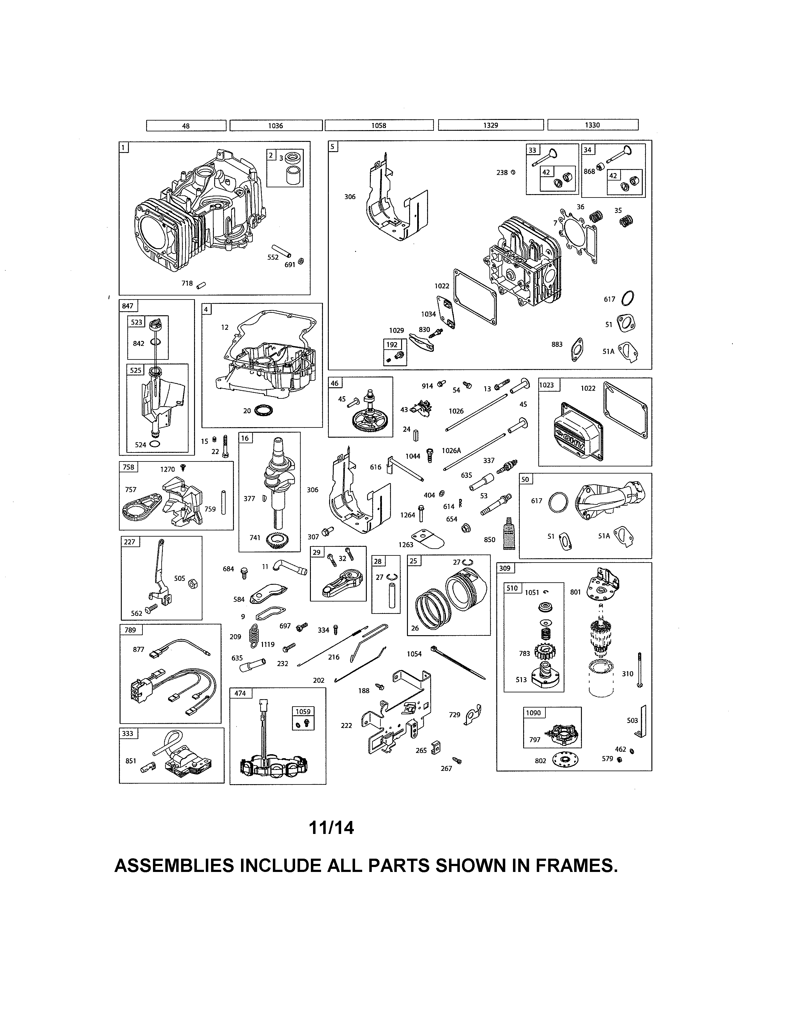 Craftsman 917986331 head-cylinder/sump/crankshaft diagram