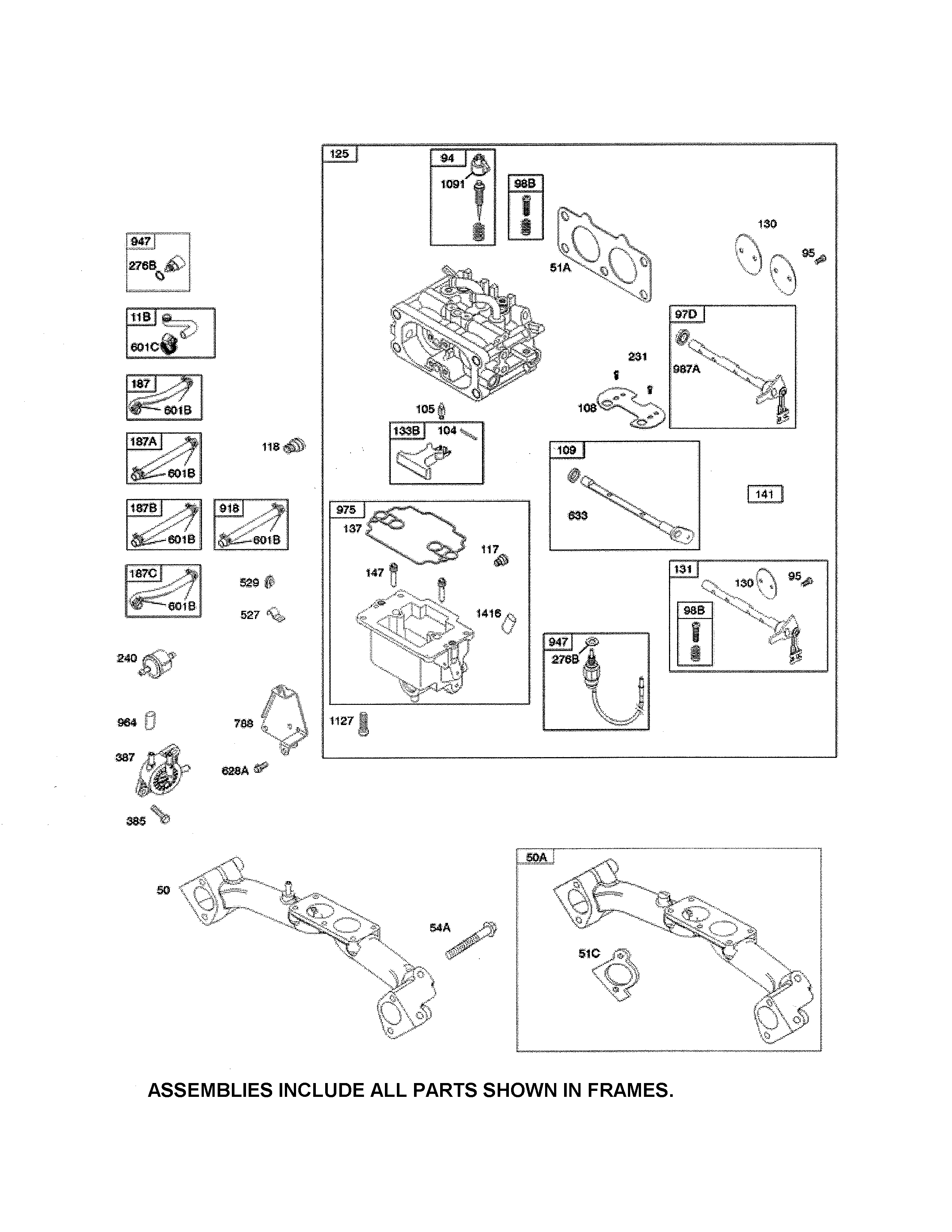 Snapper YT2300 (2690503) carburetor/manifold-intake diagram