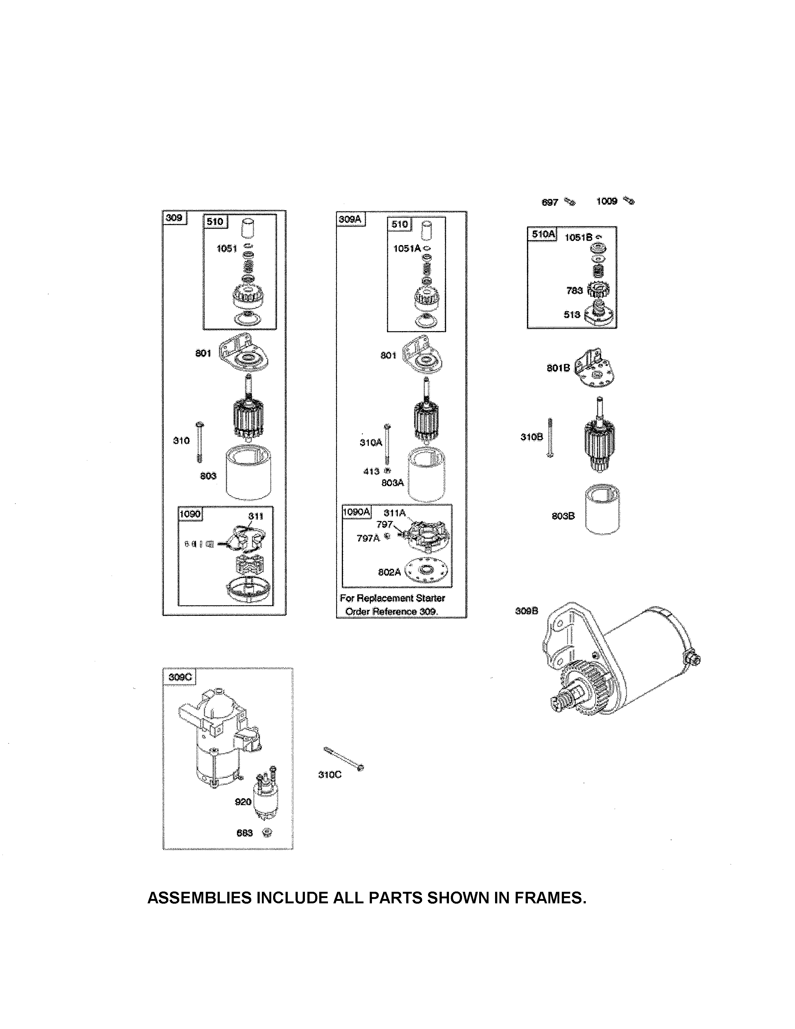 Snapper YT2300 (2690503) electric starter diagram
