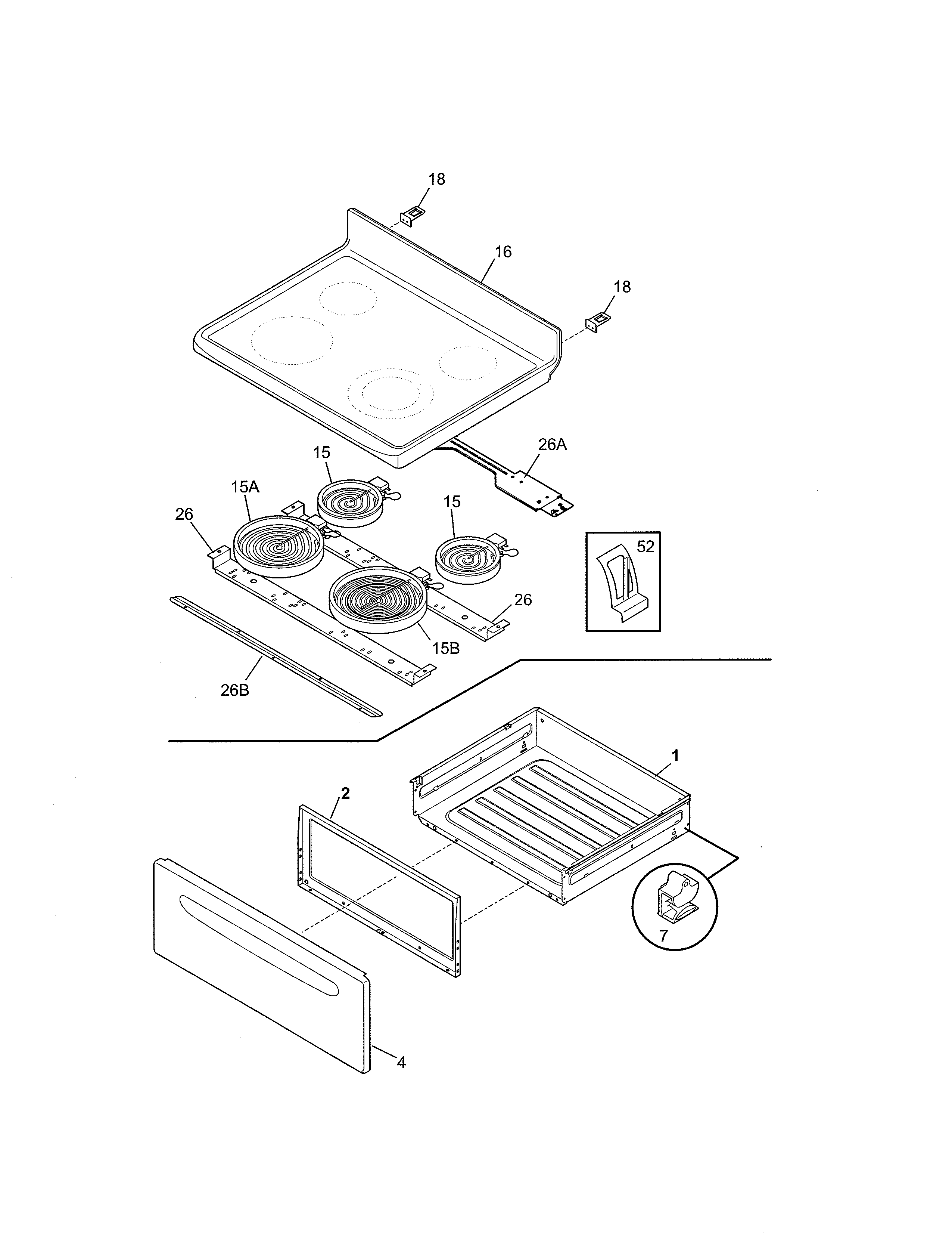 Kenmore 79092202016 top/drawer diagram