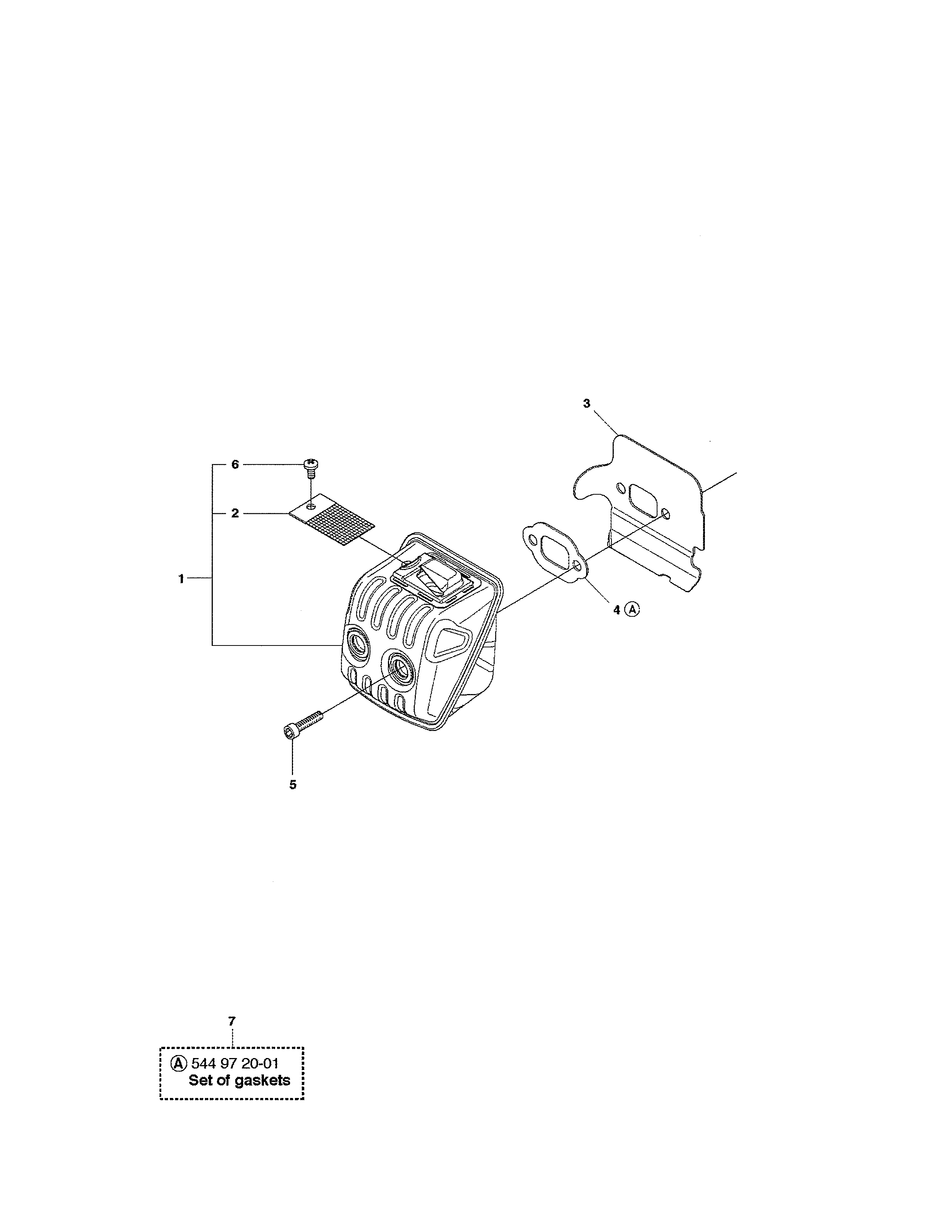 Husqvarna 450E muffler diagram