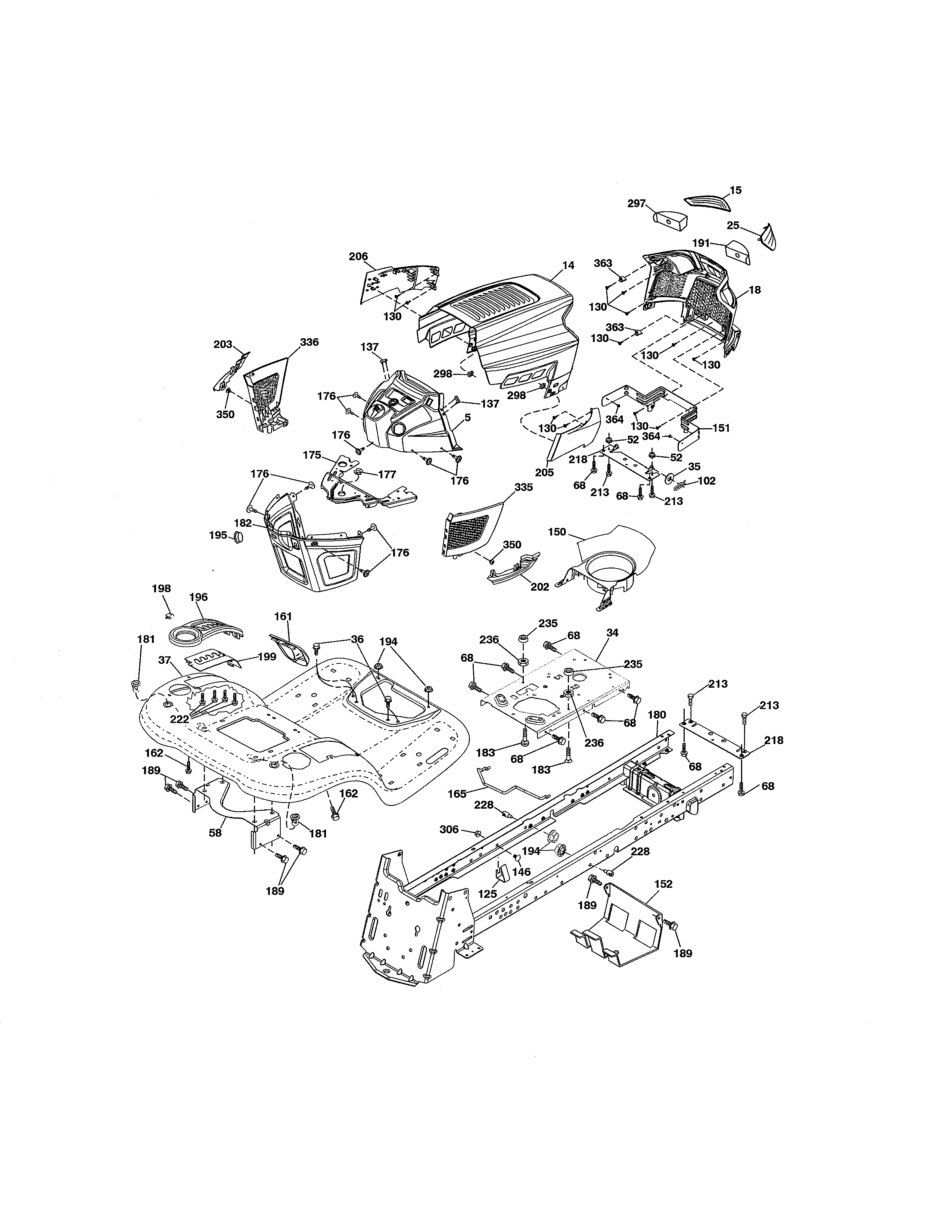 Craftsman 917204030 chassis & enclosures diagram