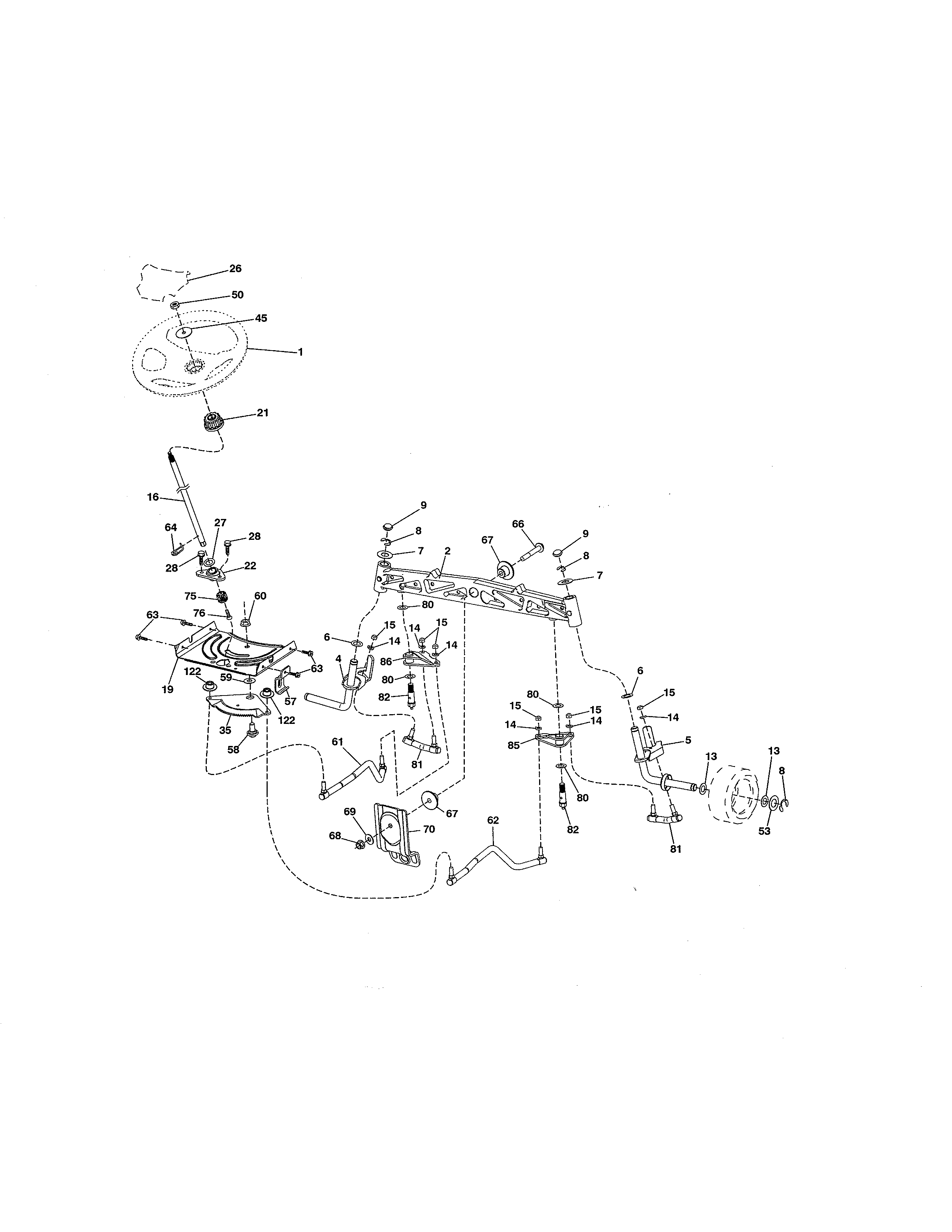 Craftsman 917204030 steering diagram