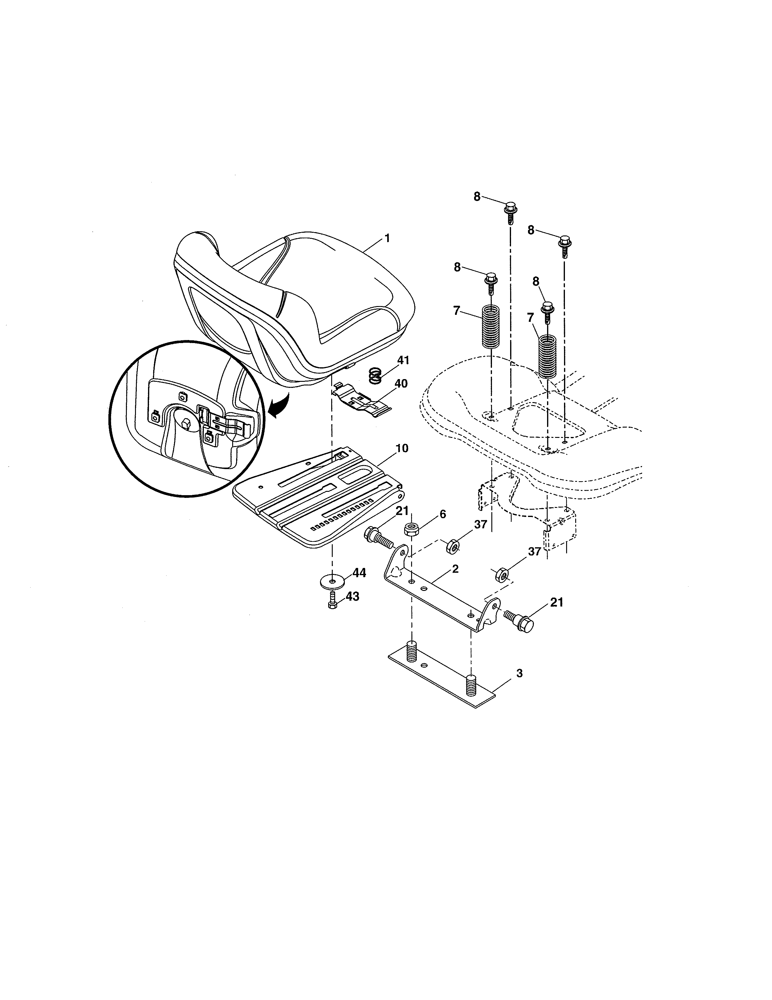 Craftsman 917204030 seat diagram