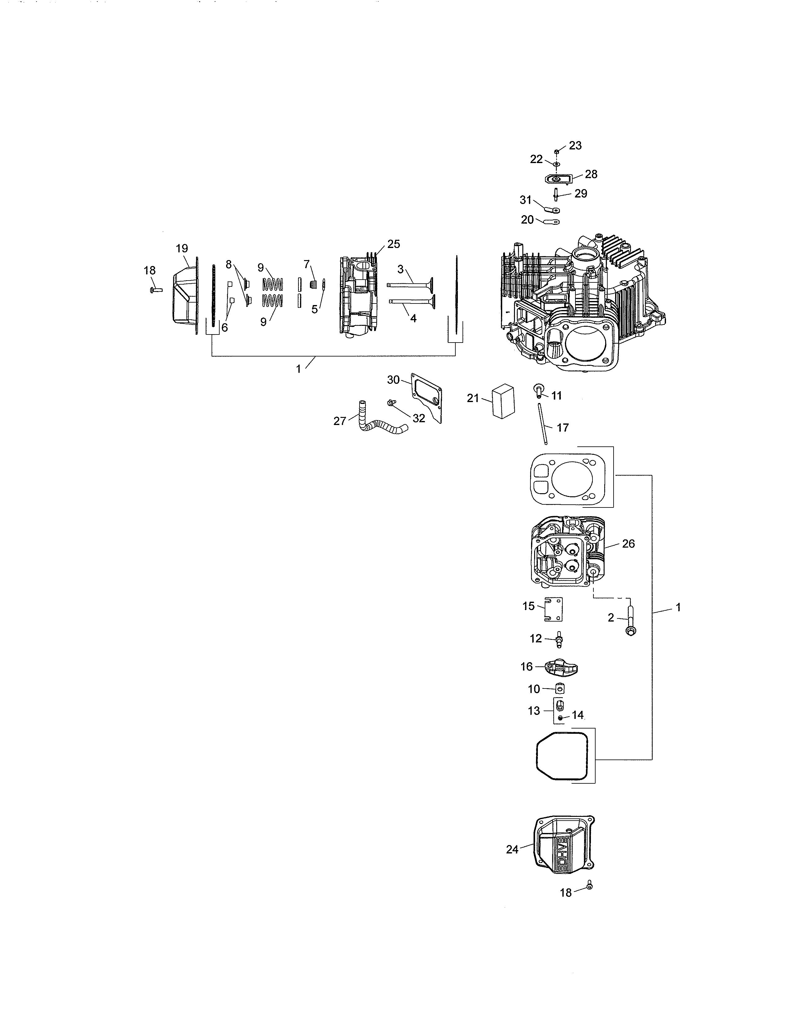 Craftsman 917986420 cylinder head diagram