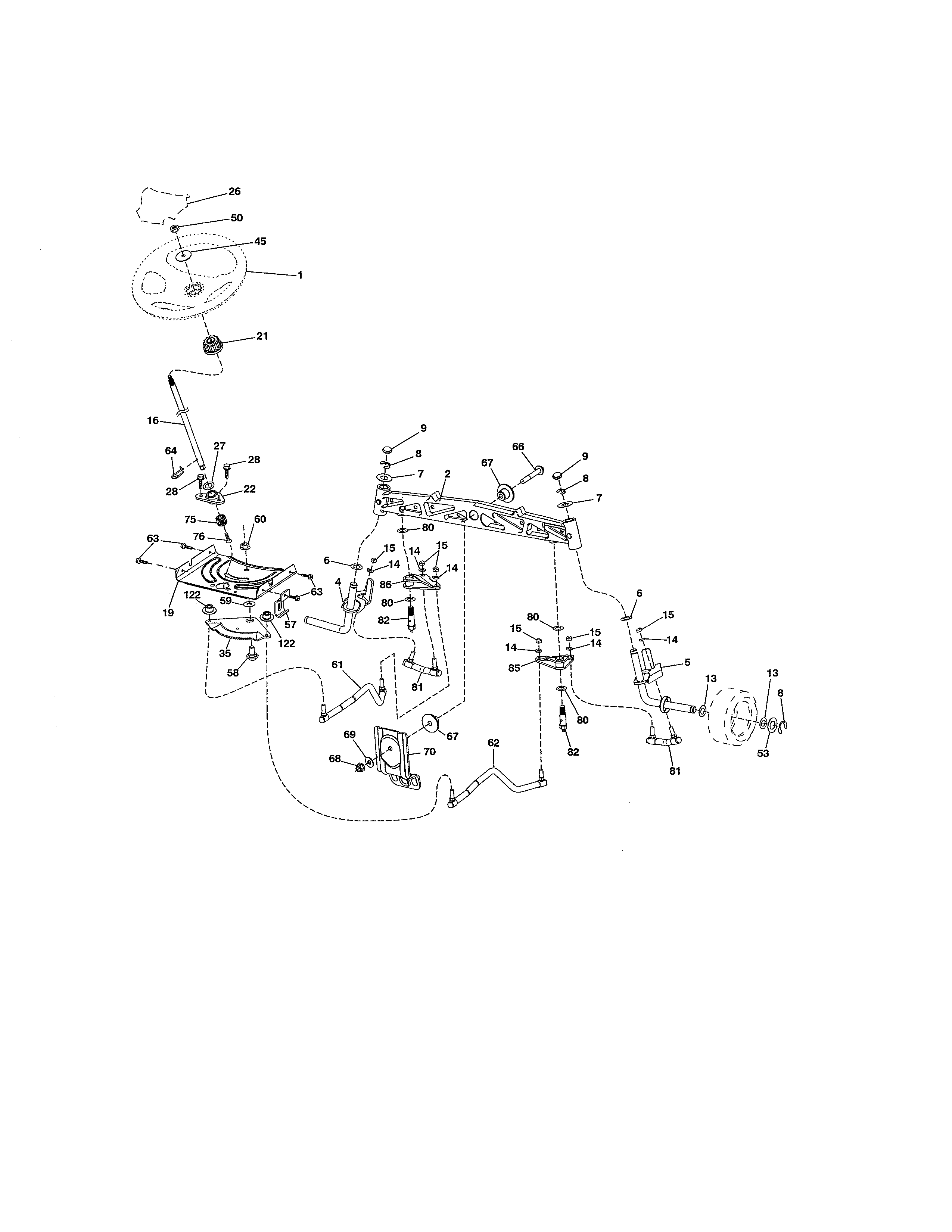 Craftsman 917986430 steering diagram