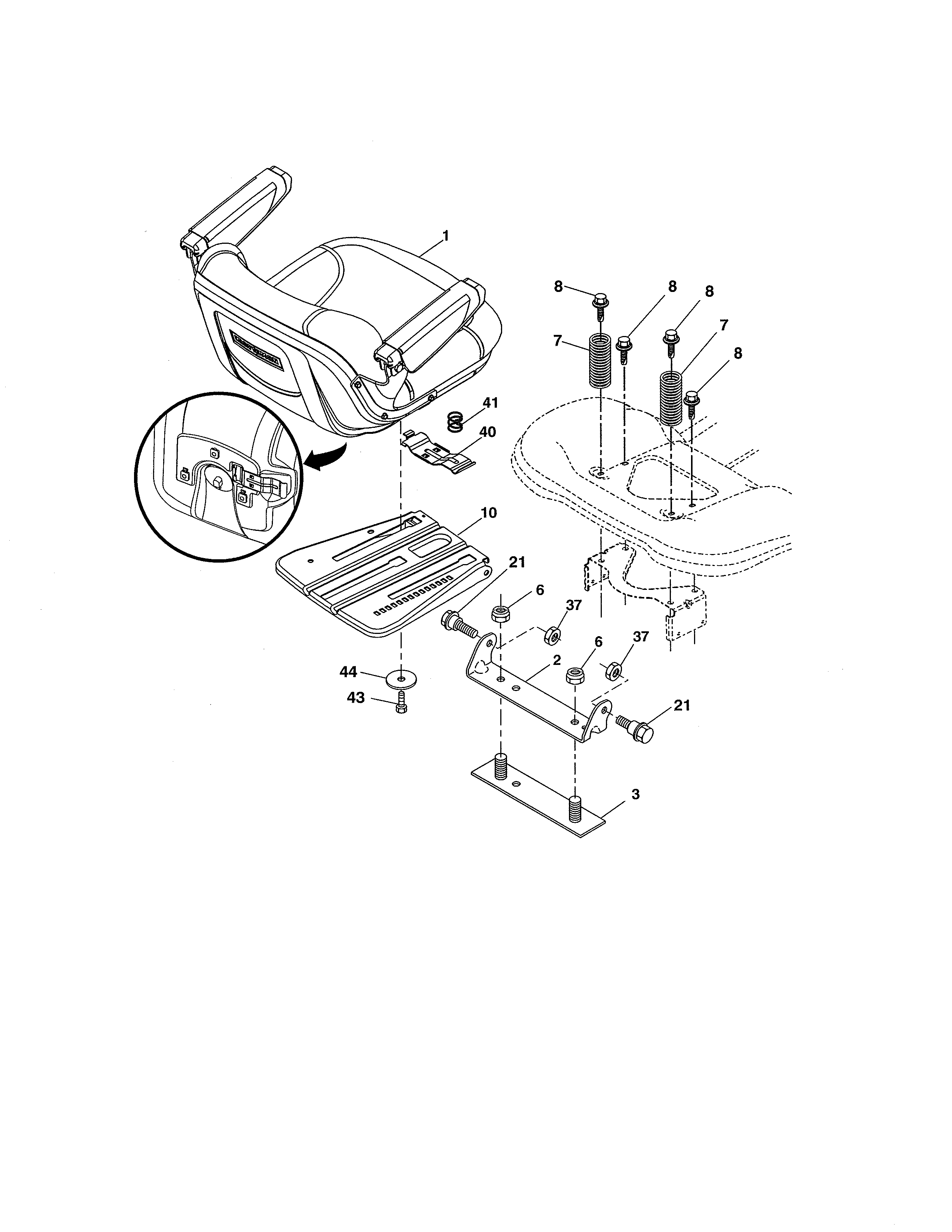 Craftsman 917986430 seat diagram