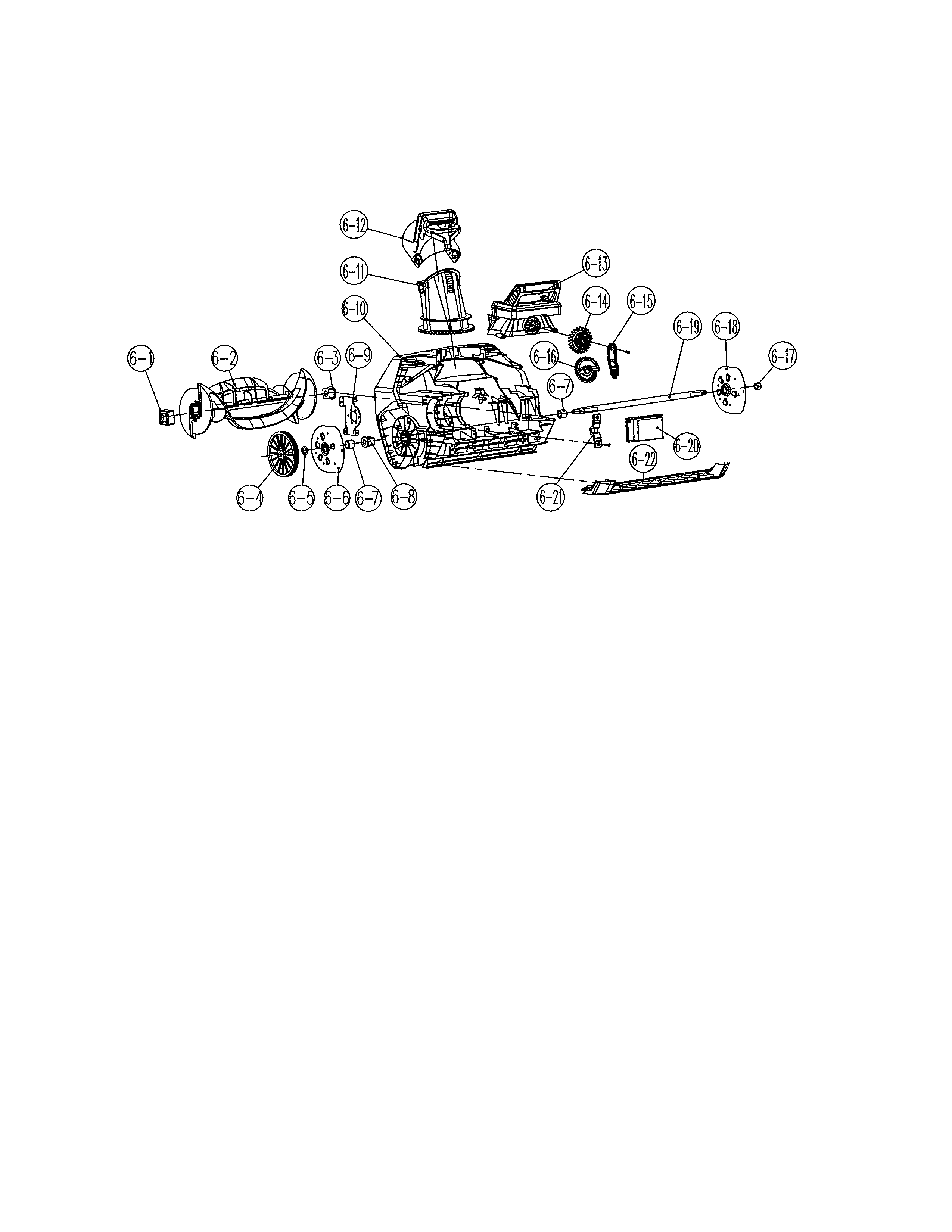 Craftsman 13888784 impeller/chute diagram