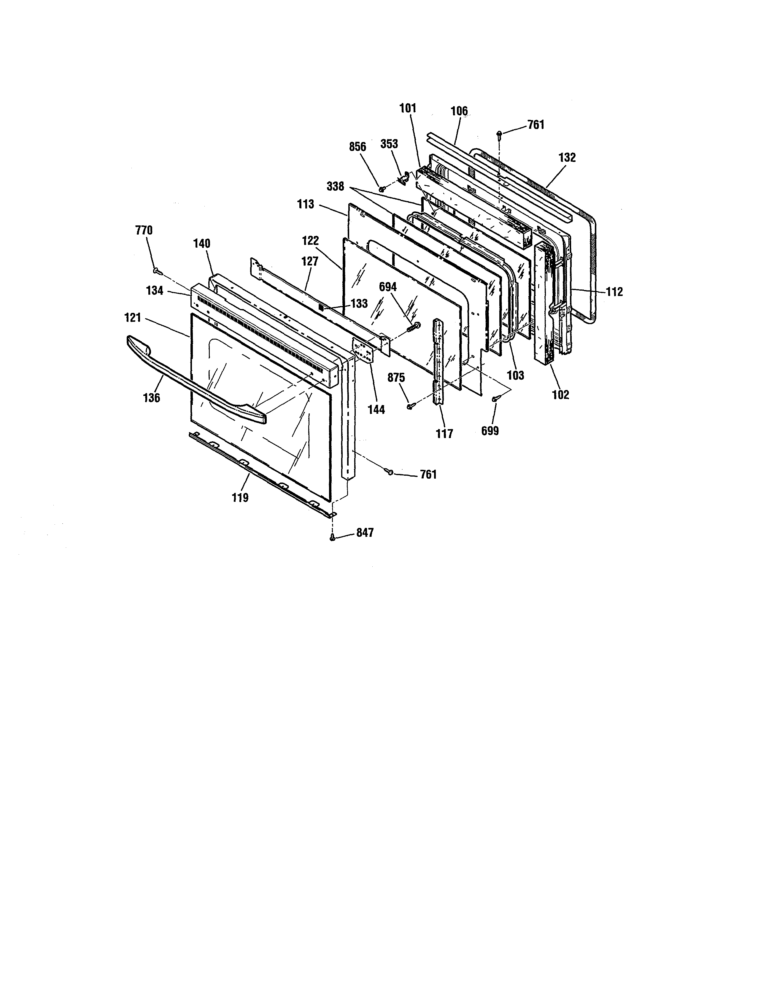Kenmore 91141779790 door diagram