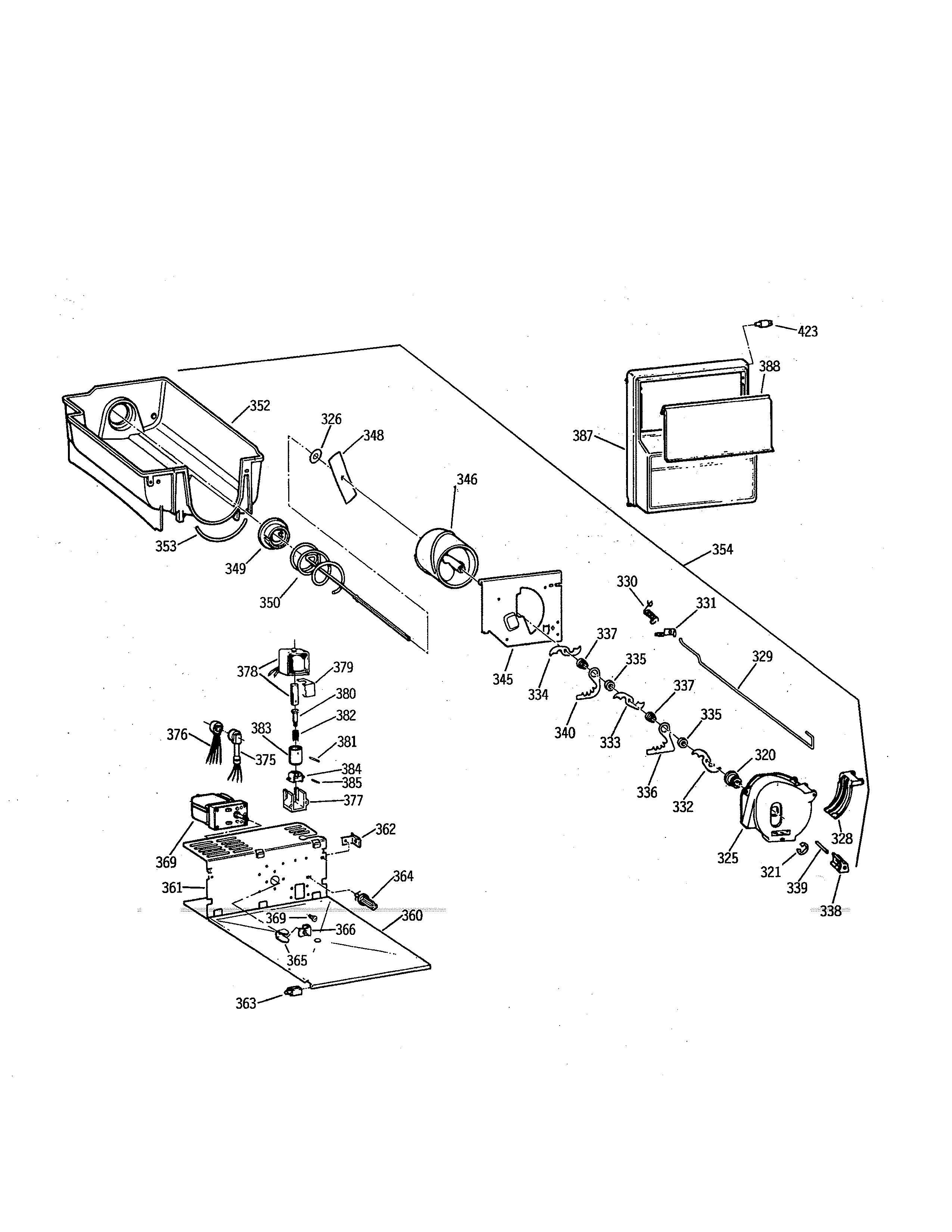 Kenmore 3639552782 ice bucket diagram