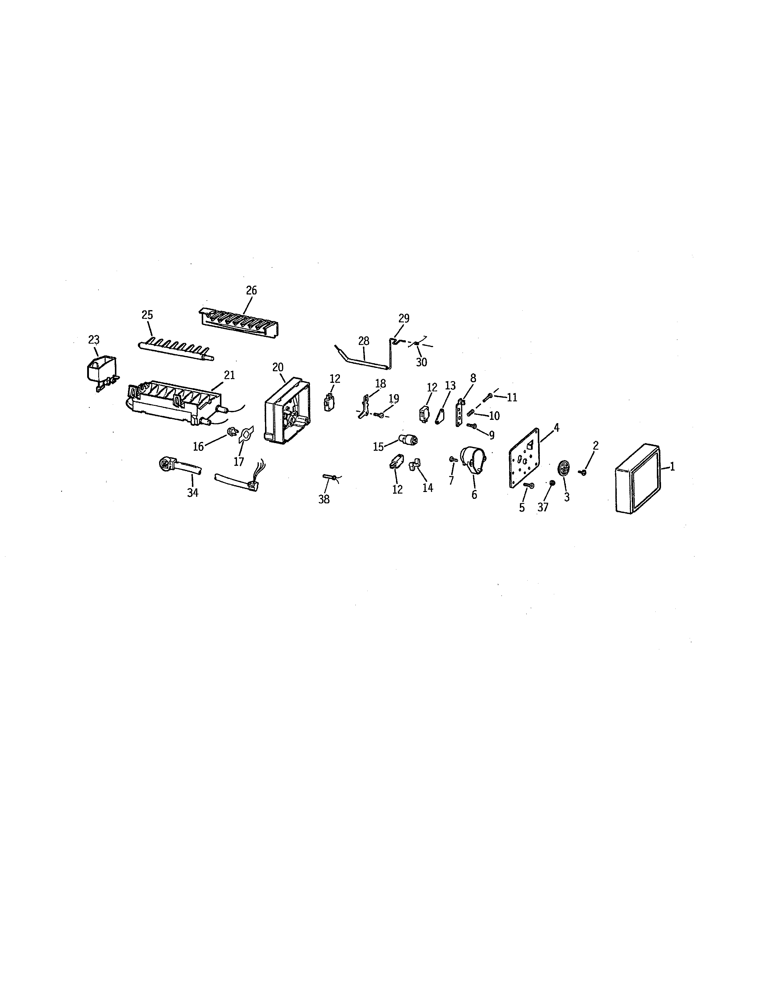 Kenmore 3639552782 icemaker wr30x0320 diagram