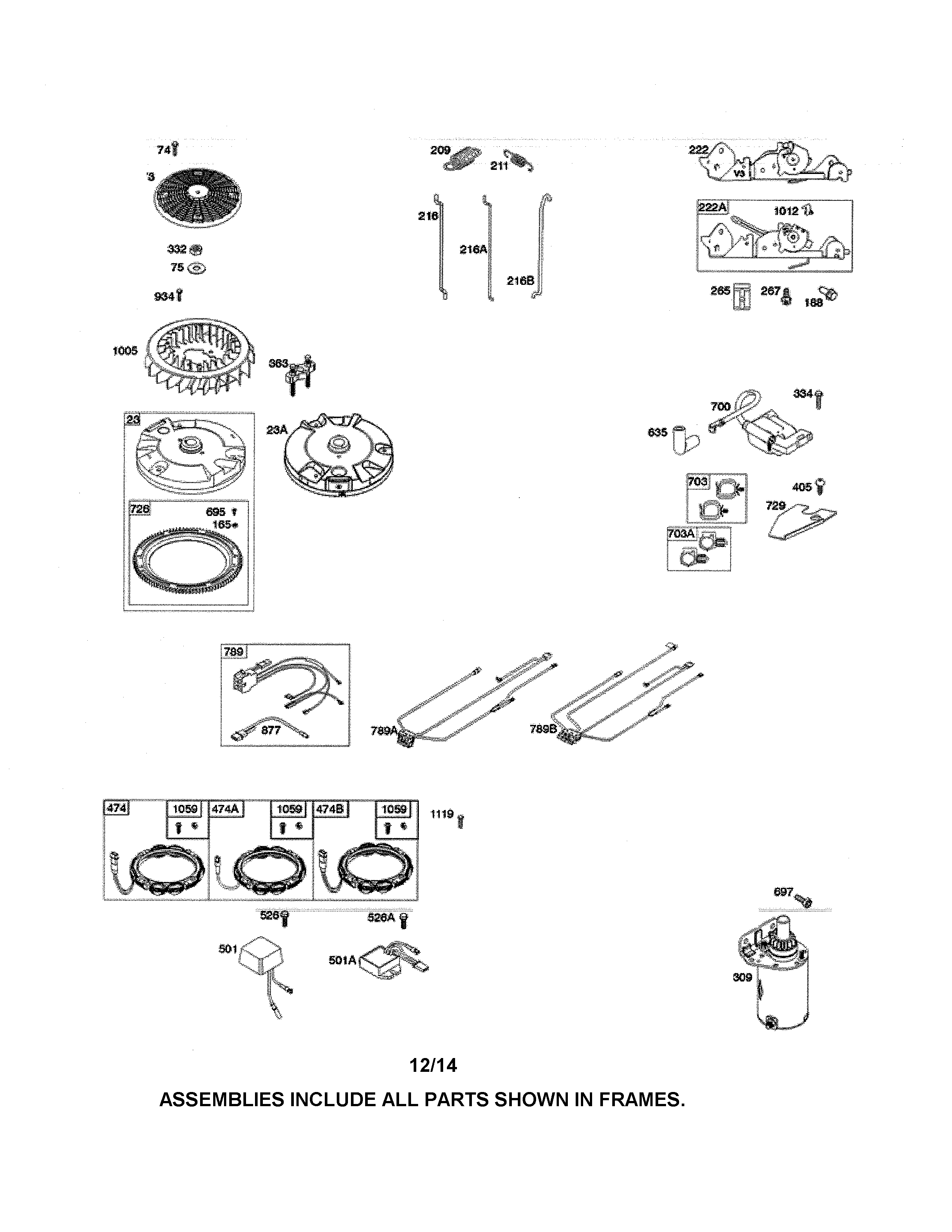 MTD 17BKCACS099 alternator/starter diagram