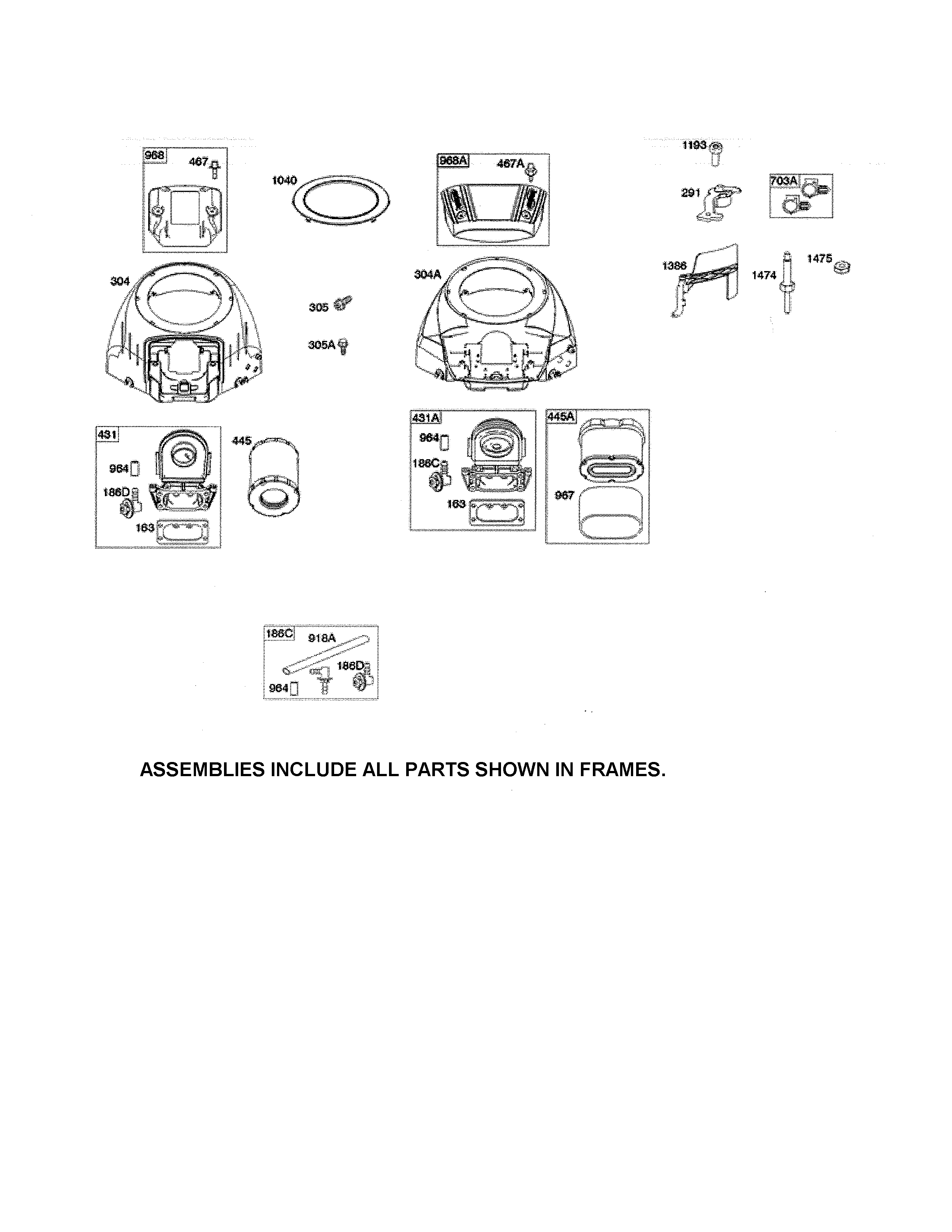 MTD 17BKCACS099 blower housing/air cleaner diagram