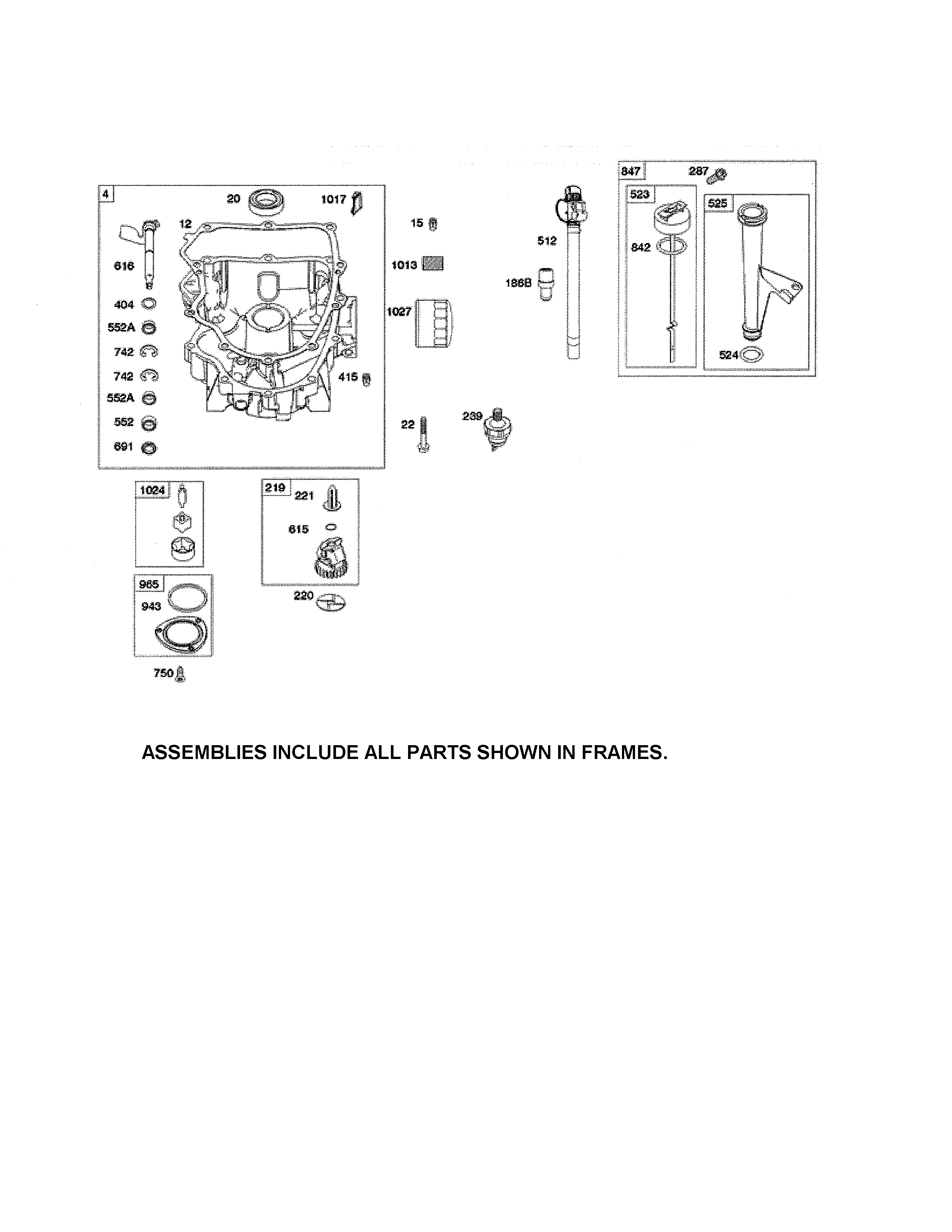 MTD 17BKCACS099 sump/oil pump diagram