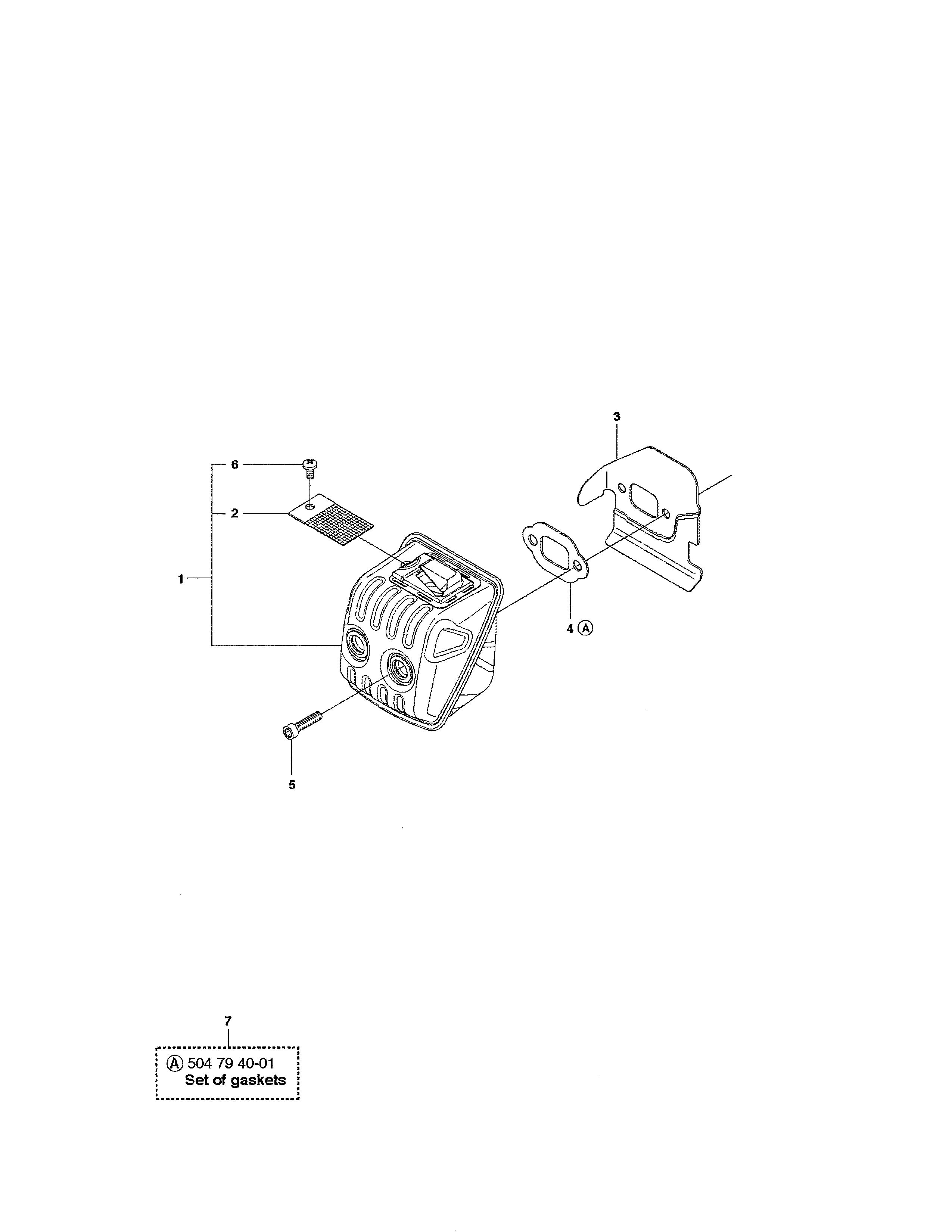 Husqvarna 965167936 muffler diagram