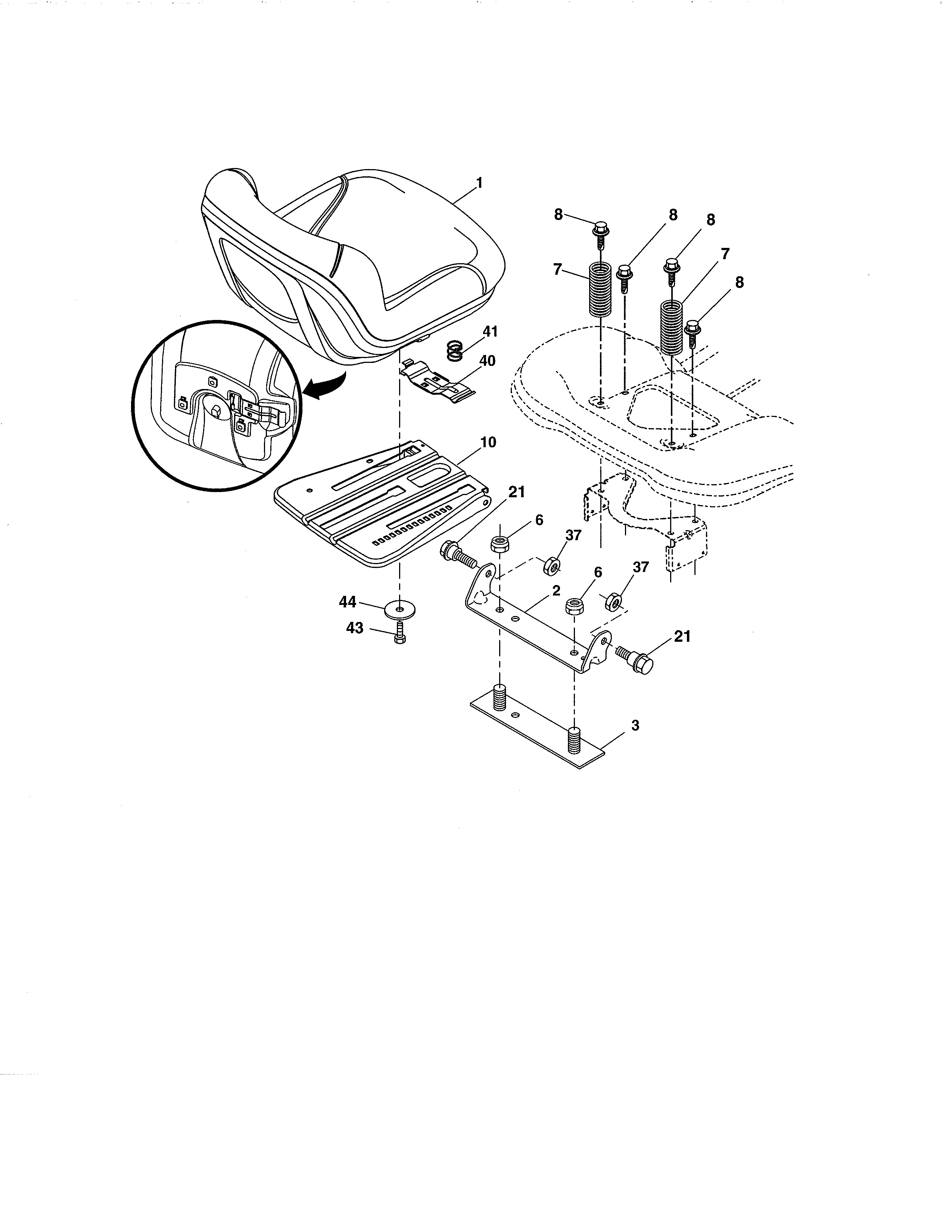 Craftsman 917986370 seat diagram