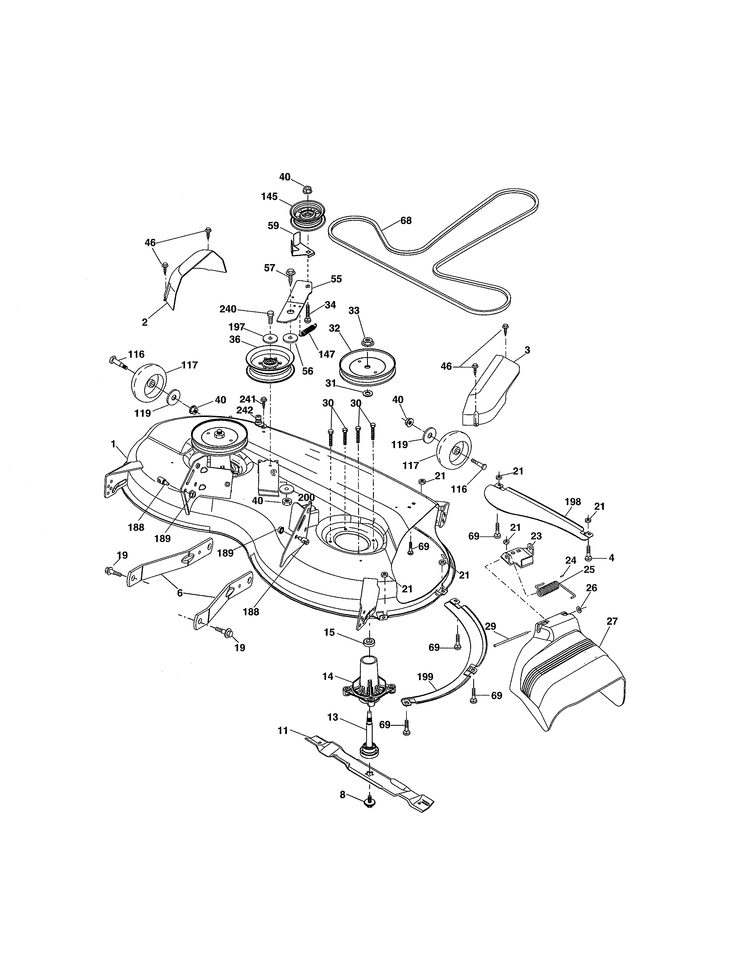 Craftsman 917986370 mower deck diagram