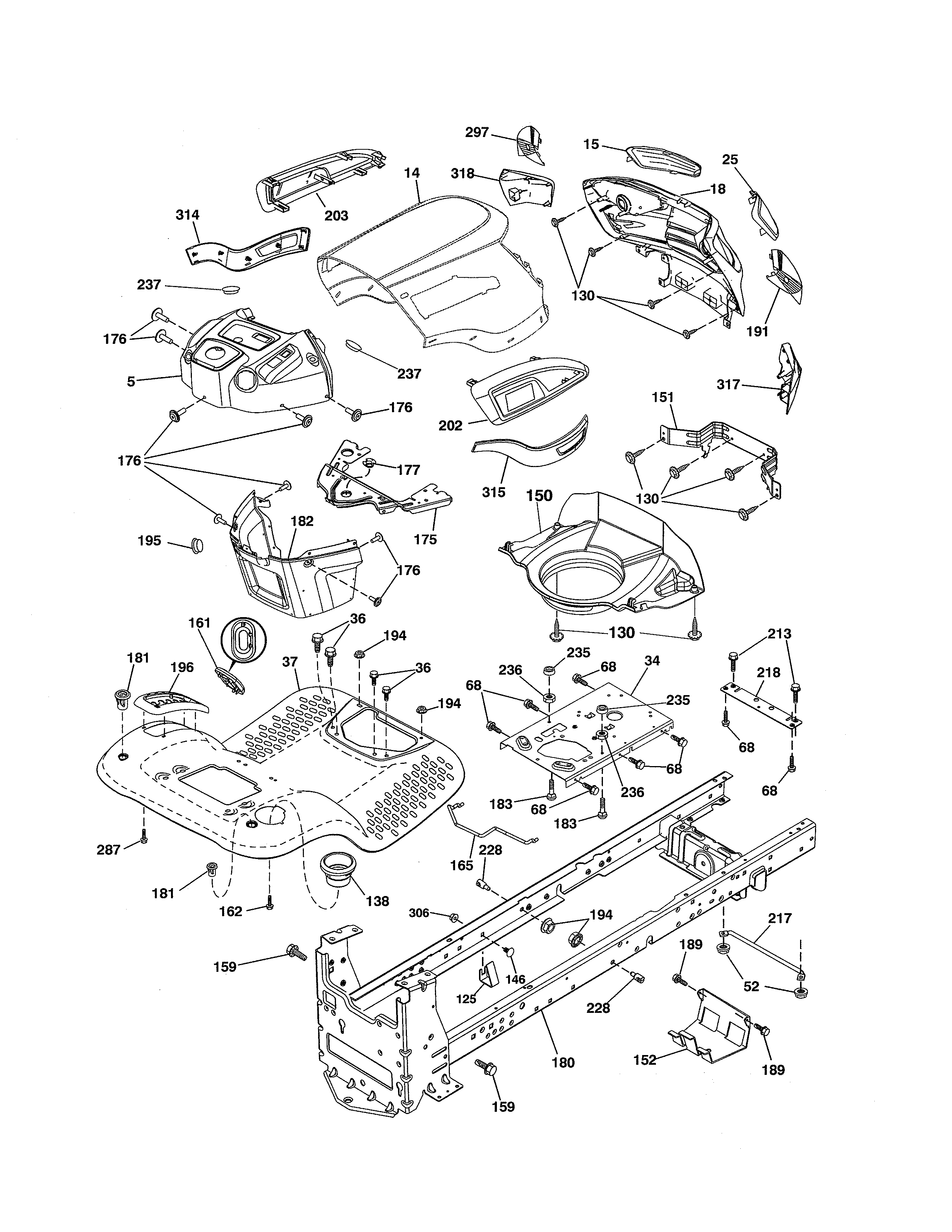 Craftsman 917986471 chassis & enclosures diagram