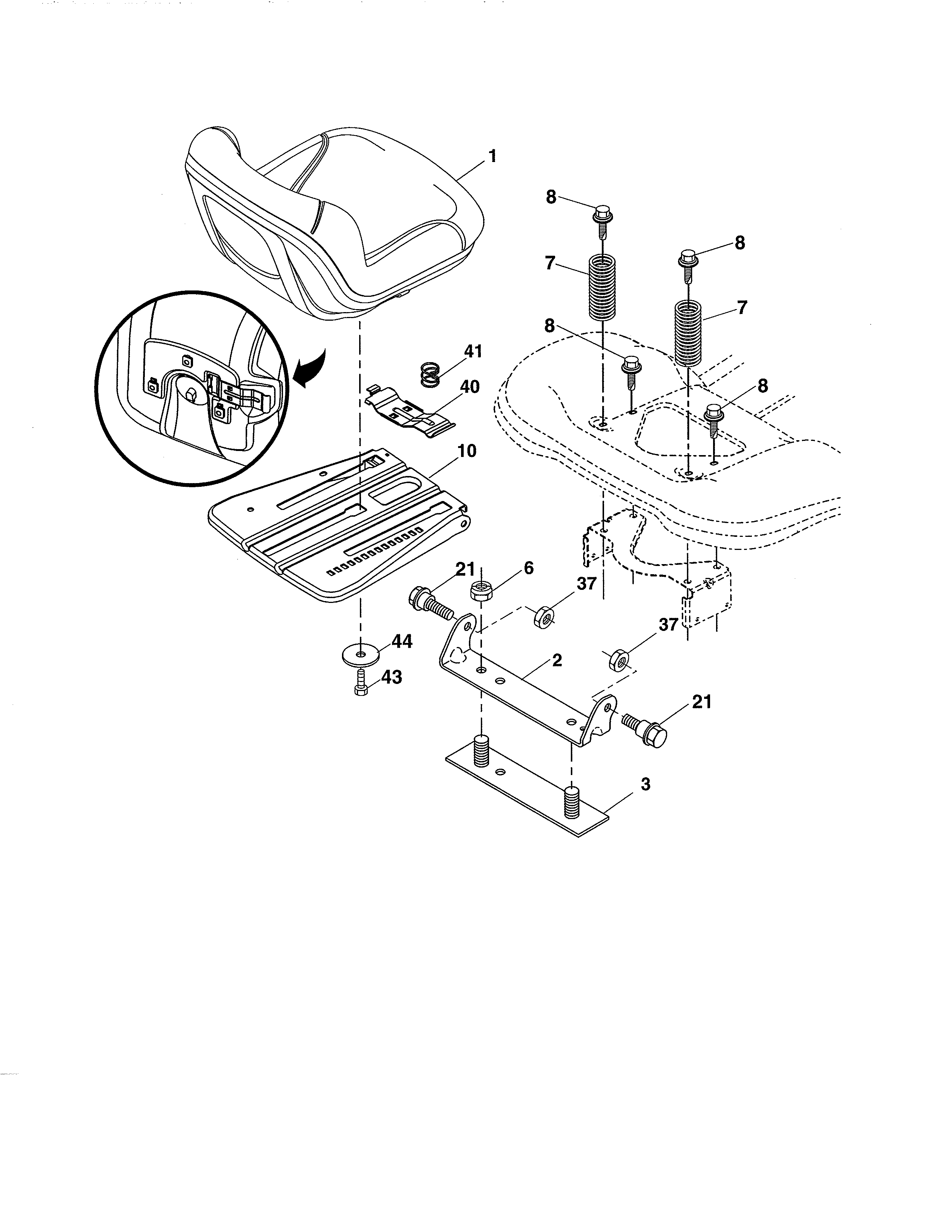 Craftsman 917992311 seat diagram