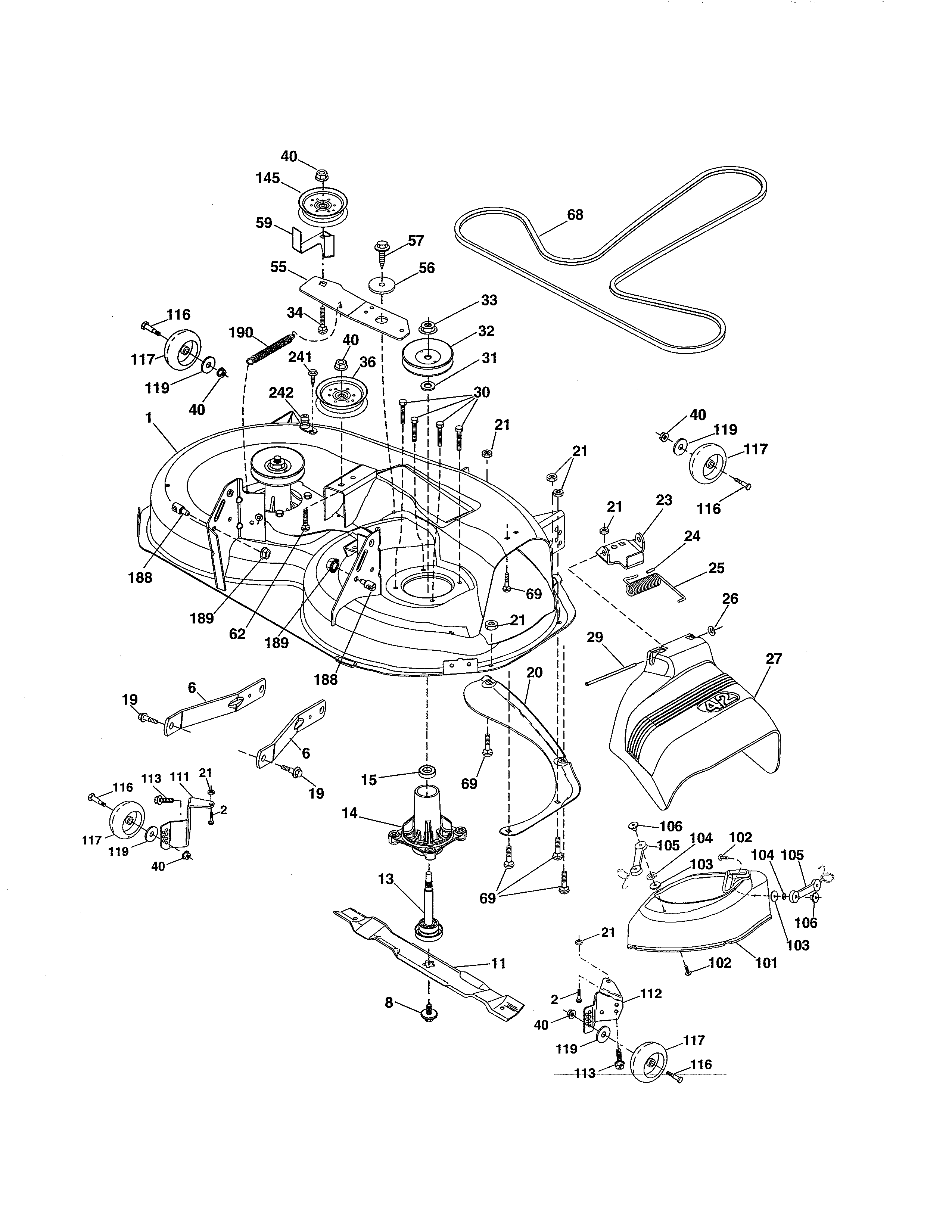 Craftsman 917986470 mower diagram